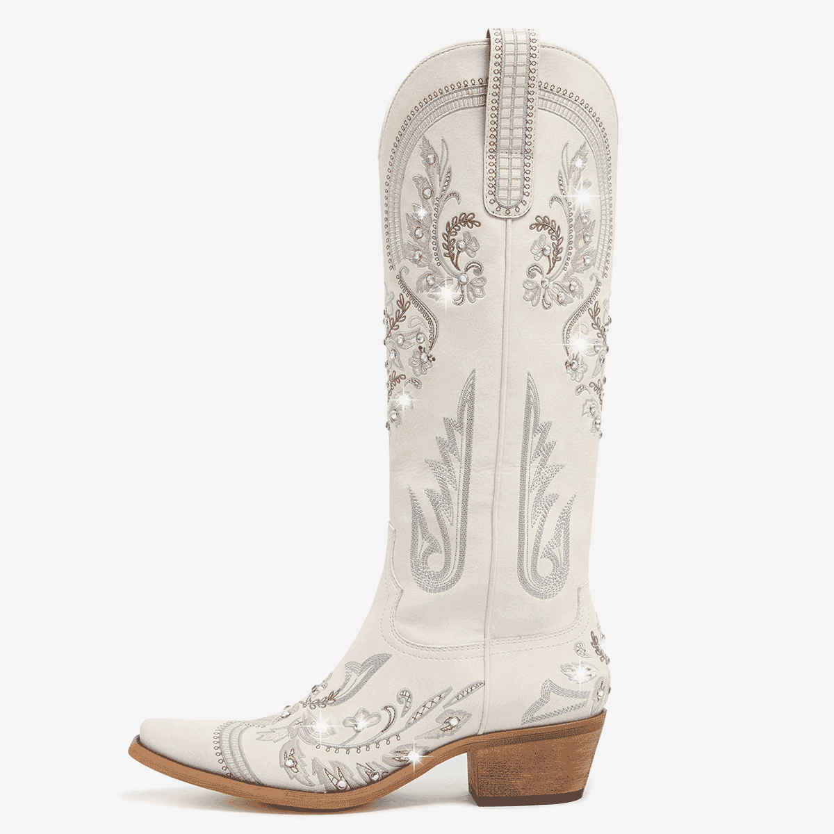 Women's Embroidered Rhinestone Western Boots