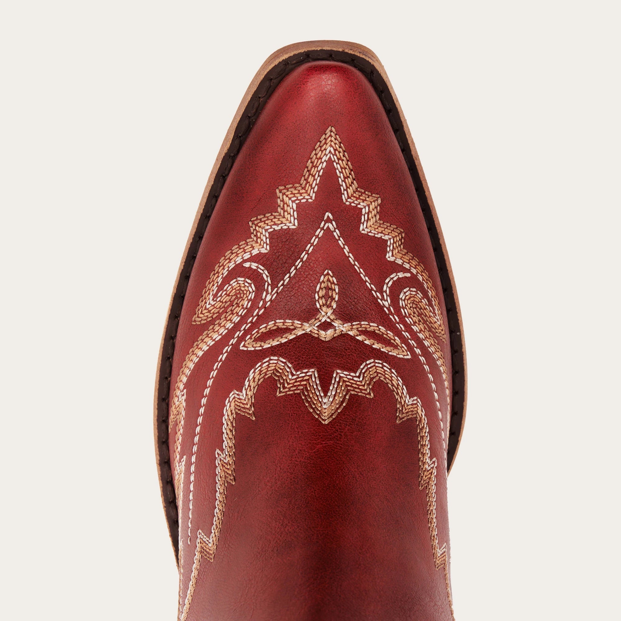 The Ross - Red Over-the-Knee Cowgirl Boots with Back Tie & Embroidery