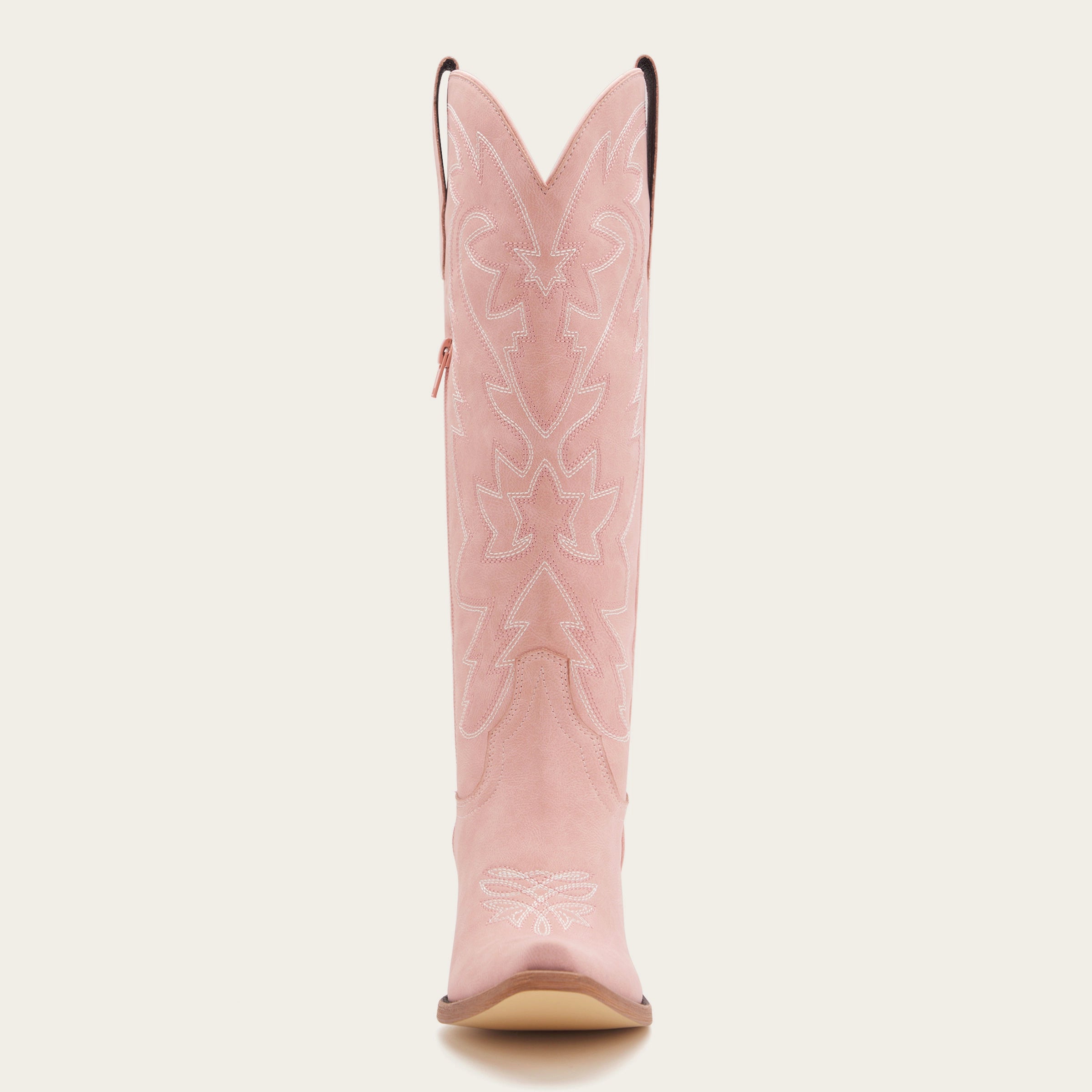 The Molly Wood – Pink Snip Toe Embroidered Cute Comfortable Tall Cowgirl Boots