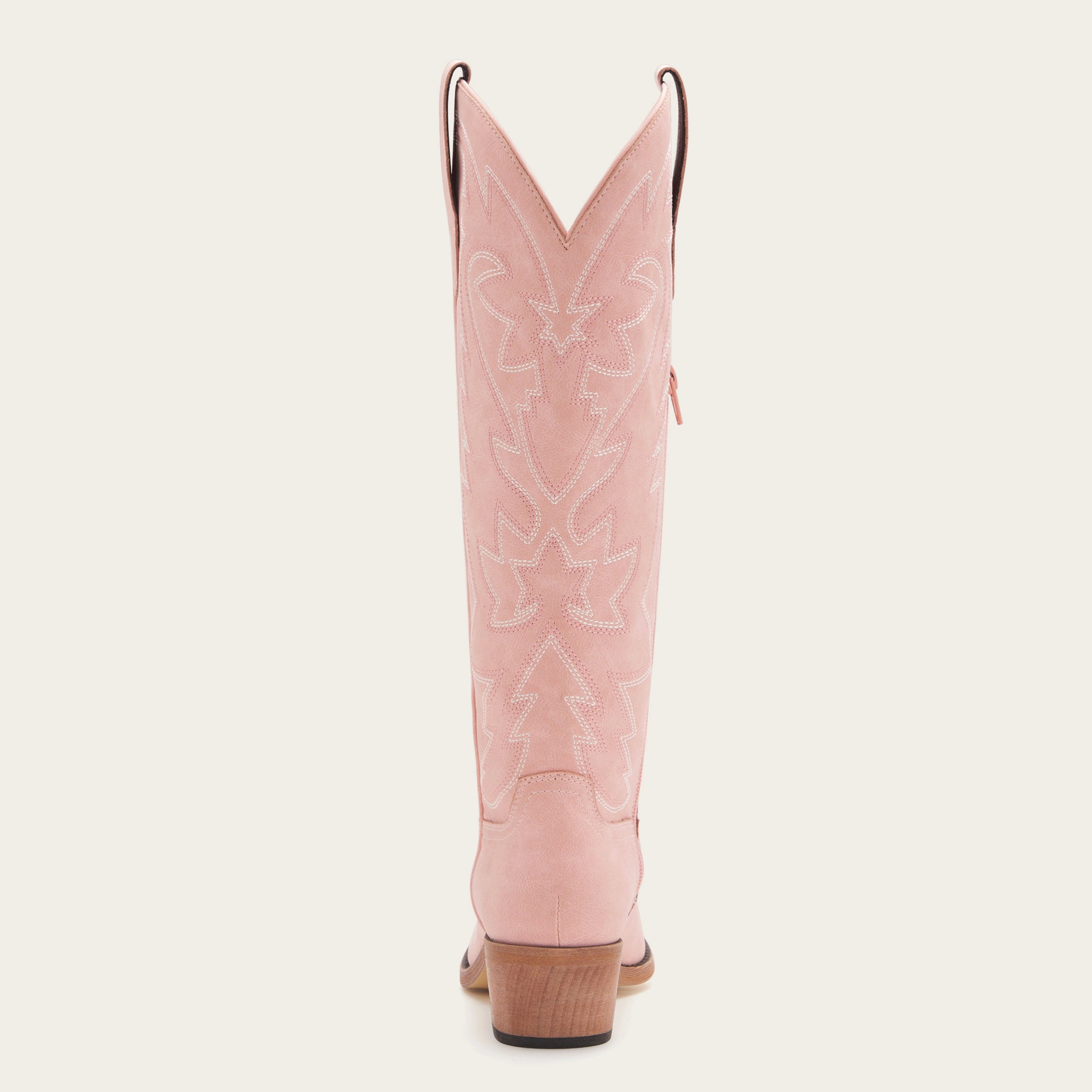 The Molly Wood – Pink Snip Toe Embroidered Cute Comfortable Tall Cowgirl Boots