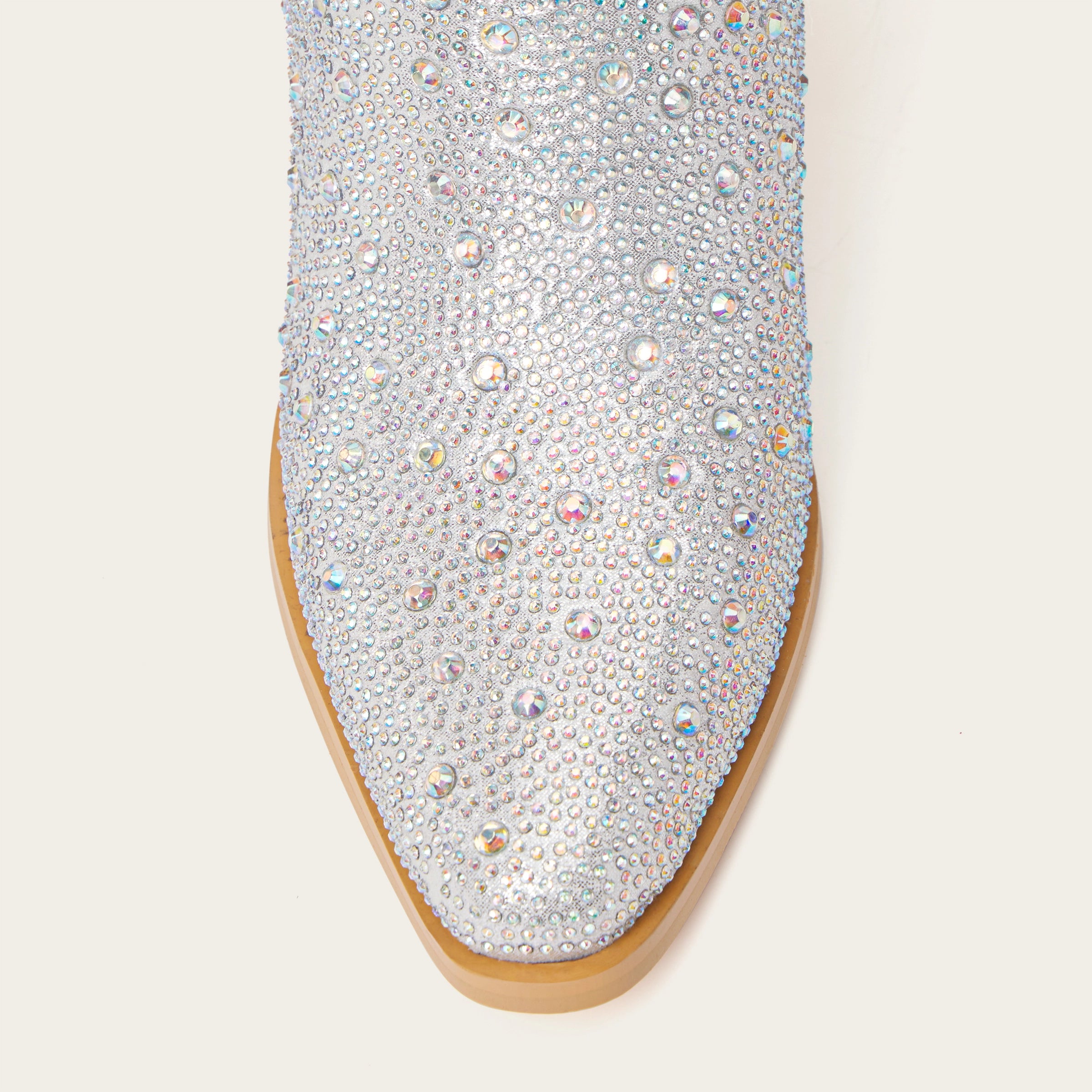 The Stardust – Crystal-Covered Silver Tall Cowgirl Boots