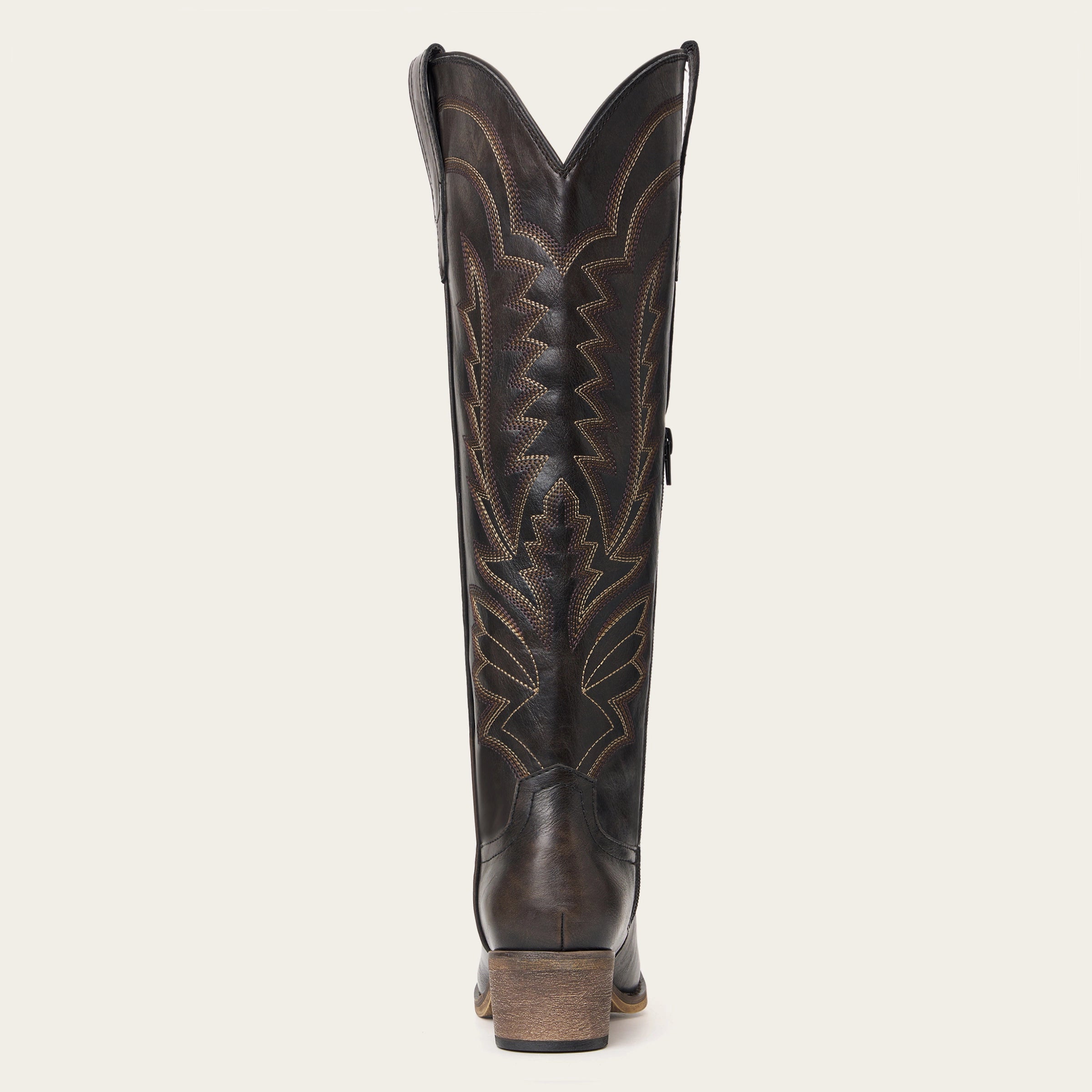 The Laurey - Espresso Embroidered Cowgirl Boots with Classic Western Flair
