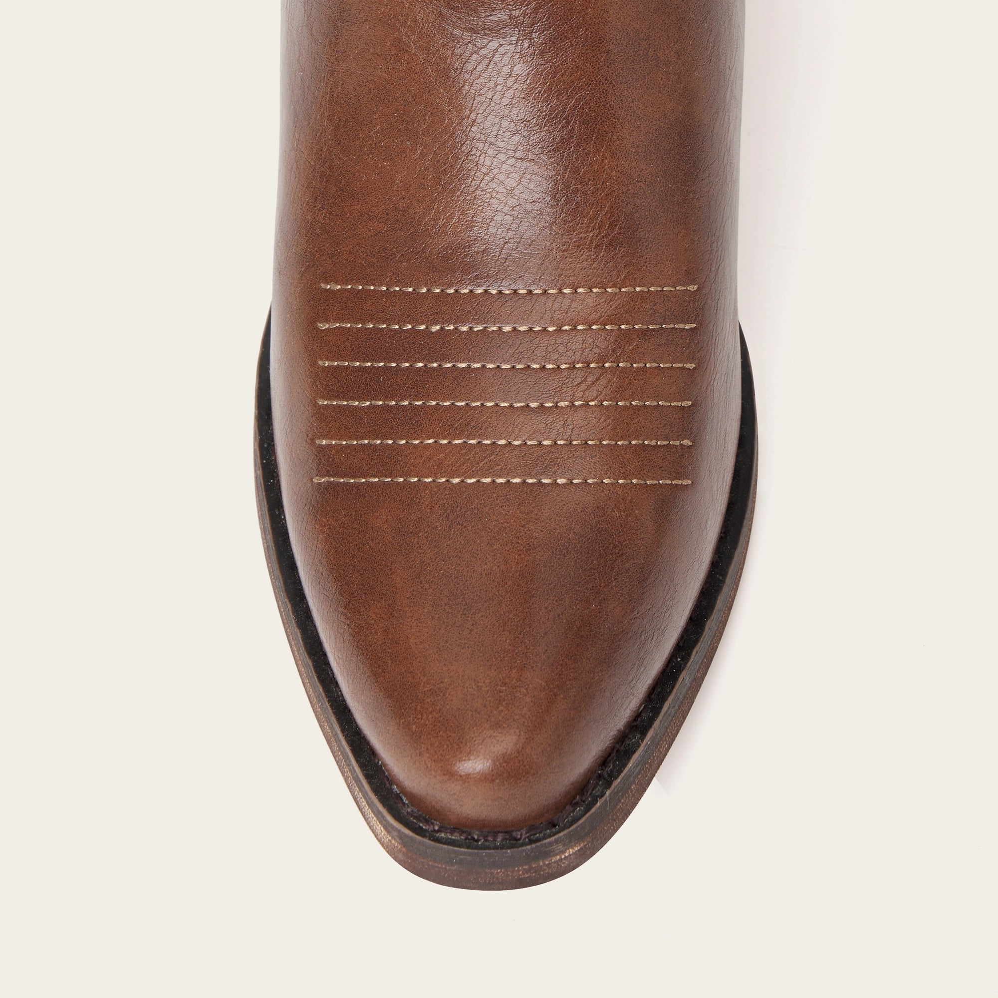 The Withersteen – Brown Tall Cowgirl Boots with Bold Embroidery and Lace-Up Back