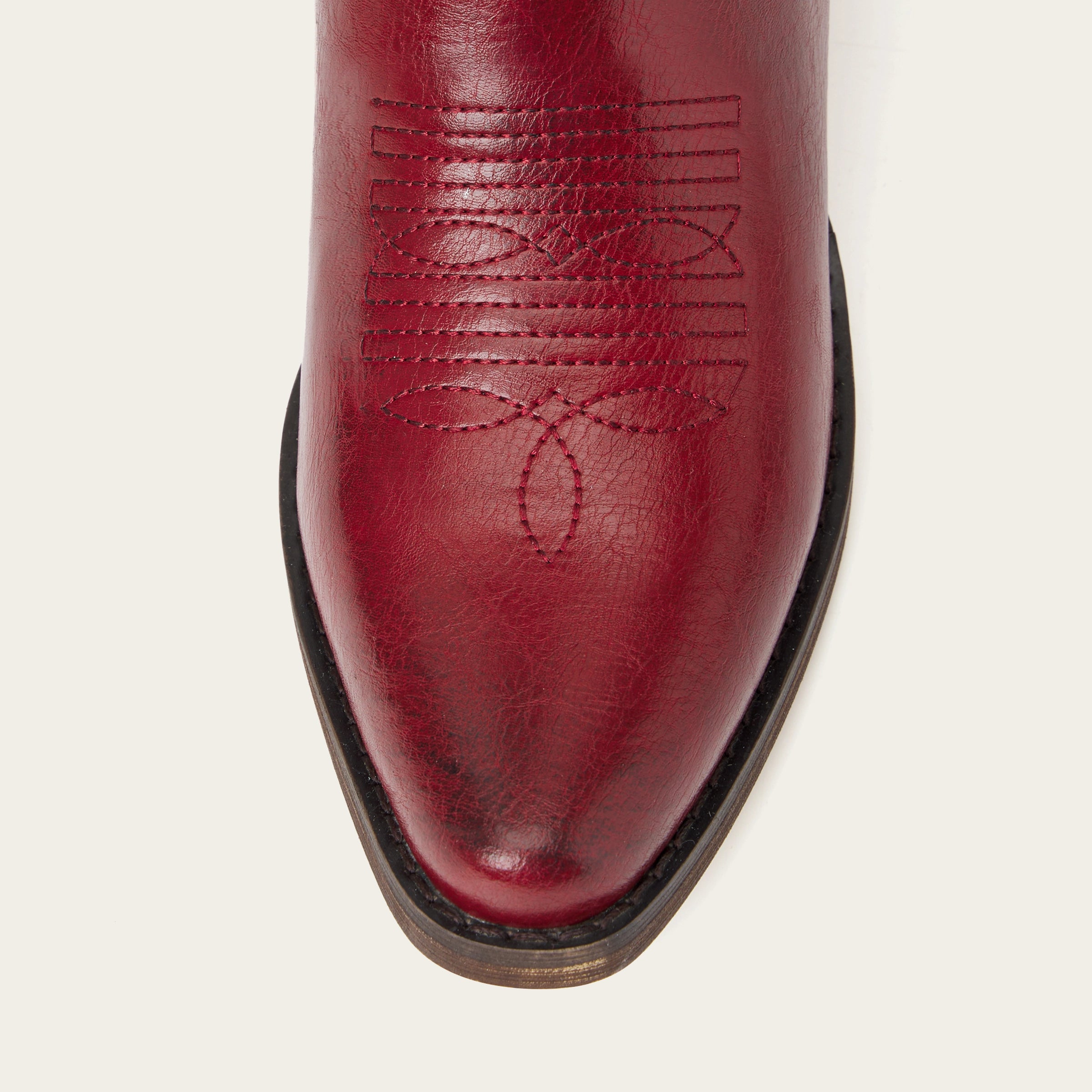 The Laurey - Crimson Embroidered Cowgirl Boots with Classic Western Flair