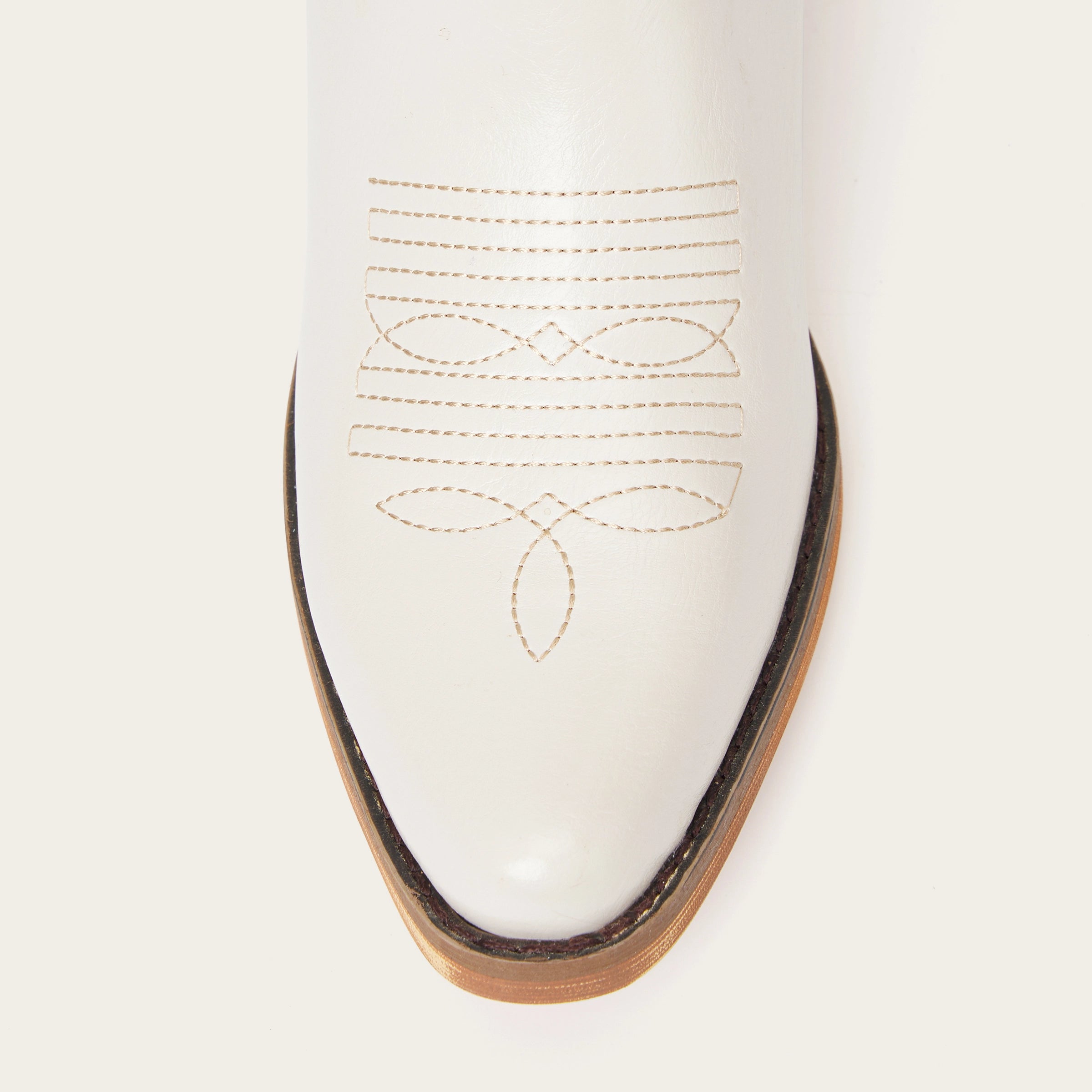 The Laurey - Ivory Embroidered Cowgirl Boots with Classic Western Flair