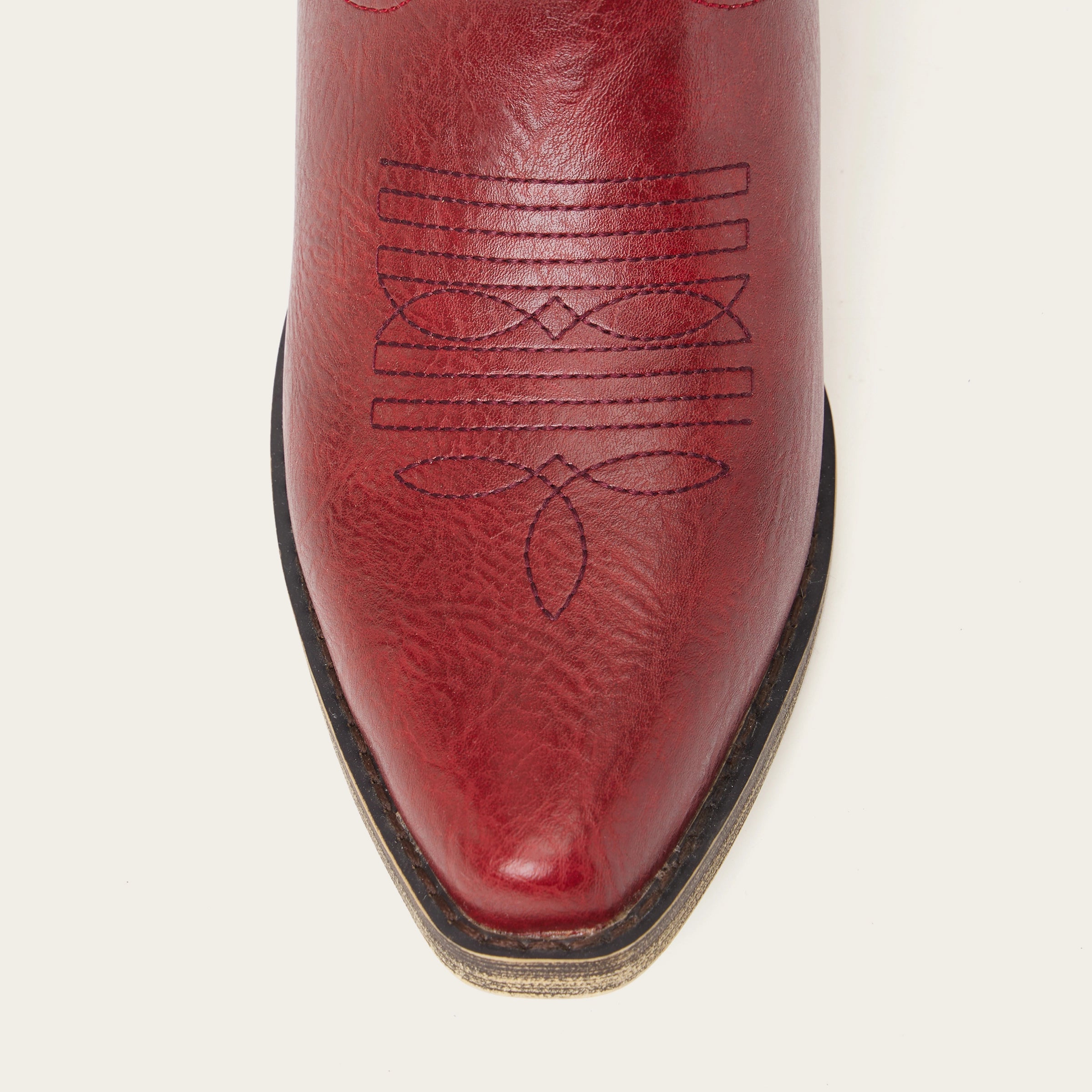 The Crimson Fire – Red Wide Calf Over-the-knee Cowgirl Boots with Fire Embroidery