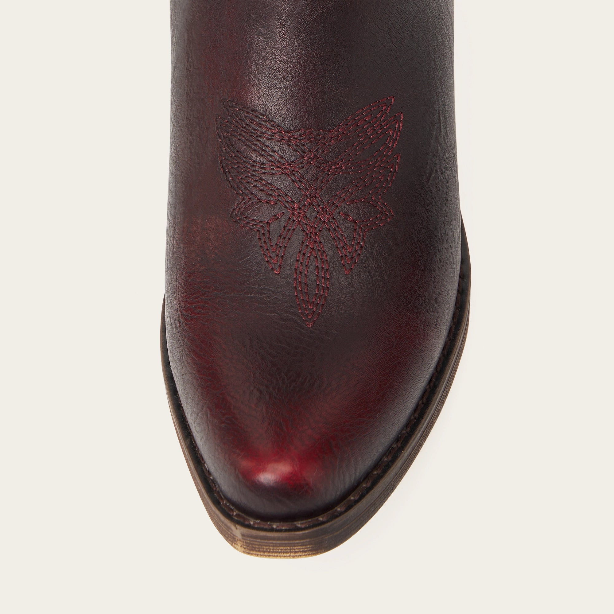 The Molly Wood - Mahogany Snip Toe Embroidered Cute Comfortable Tall Cowgirl Boots