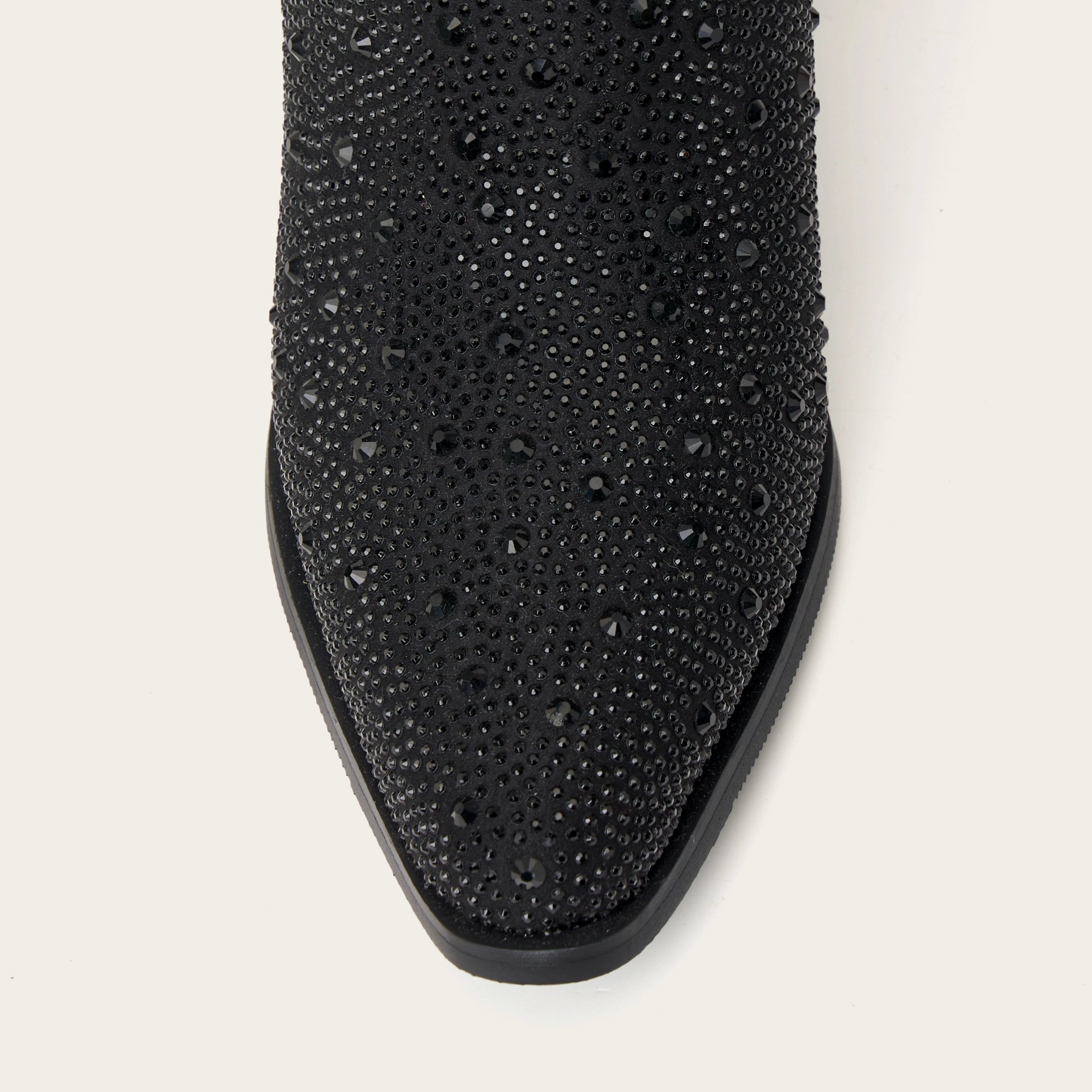 The Stardust – Crystal-Covered Black Tall Cowgirl Boots