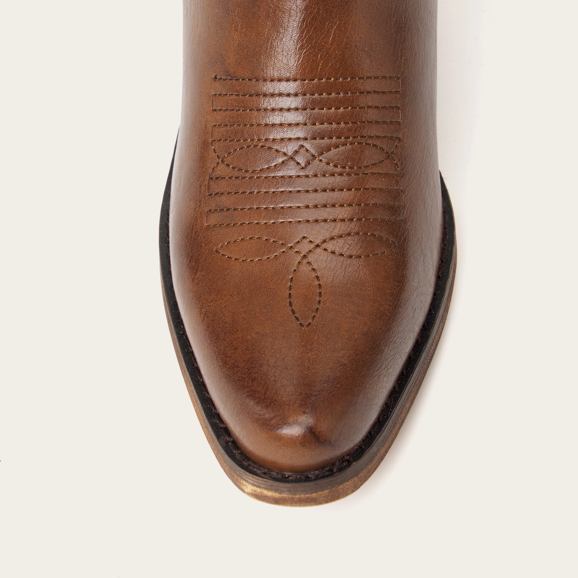 The Phoenix - Brown Short Tall Cowboy Boots with Classic Western Embroidery