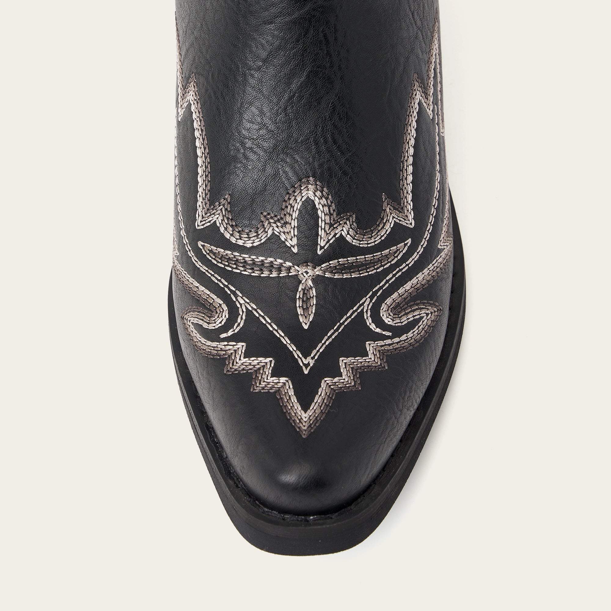 The Rosemary – Black Lightning Embroidered Cowgirl Boots