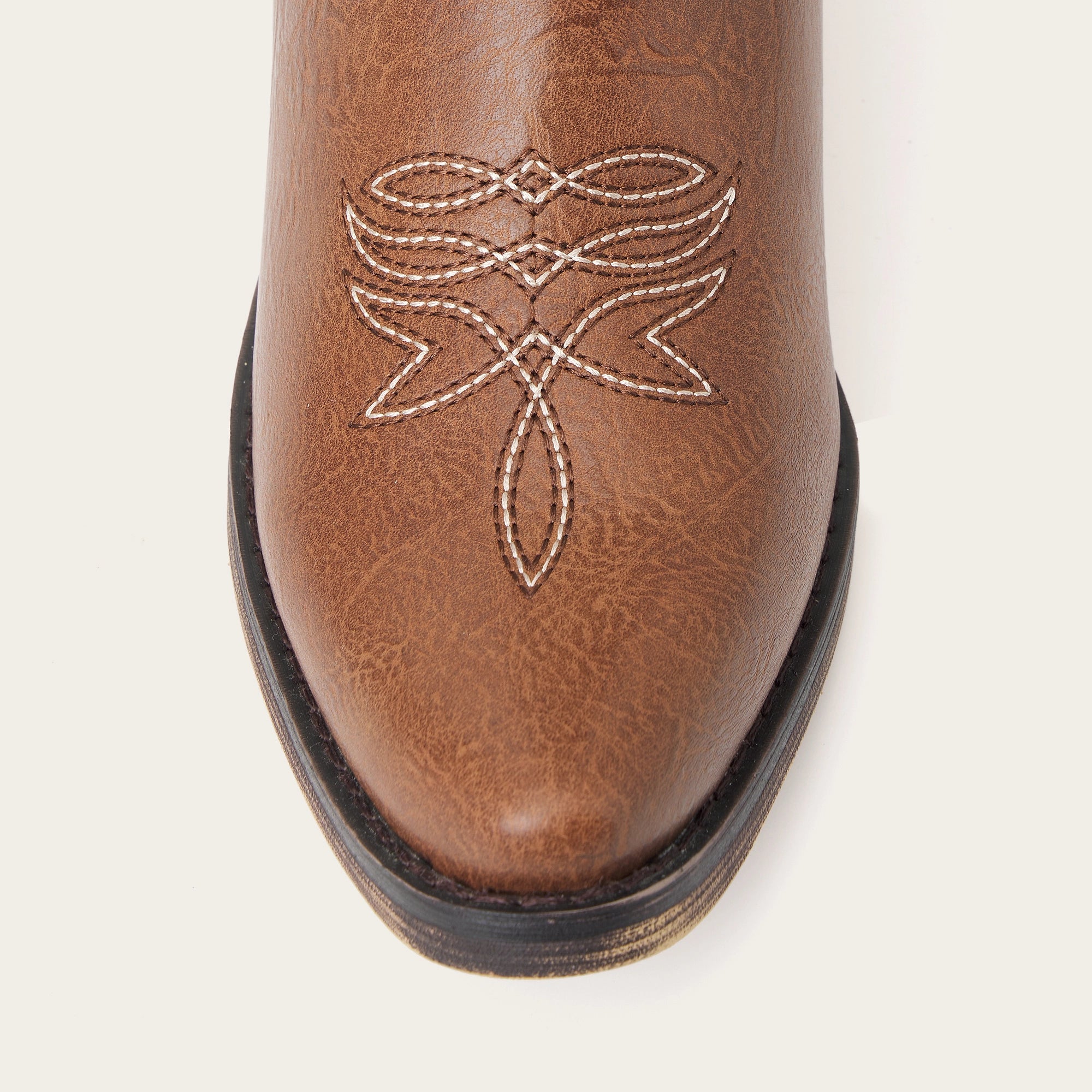 The Molly Wood – Brown Starburst Embroidered Snip Toe Tall Western Cowgirl Boots