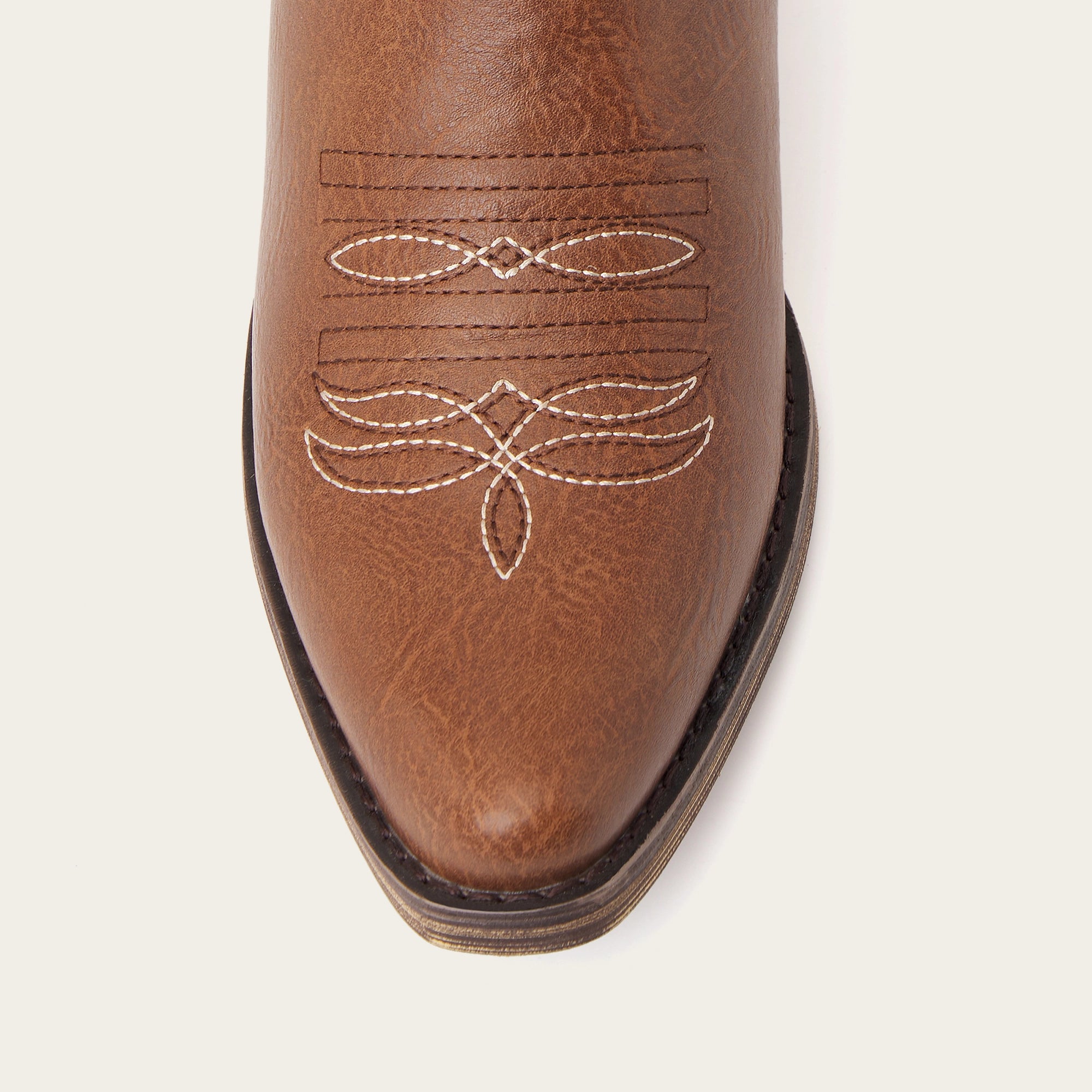 The Laurey - Brown Lightning Embroidered Cowgirl Boots with Classic Western Flair