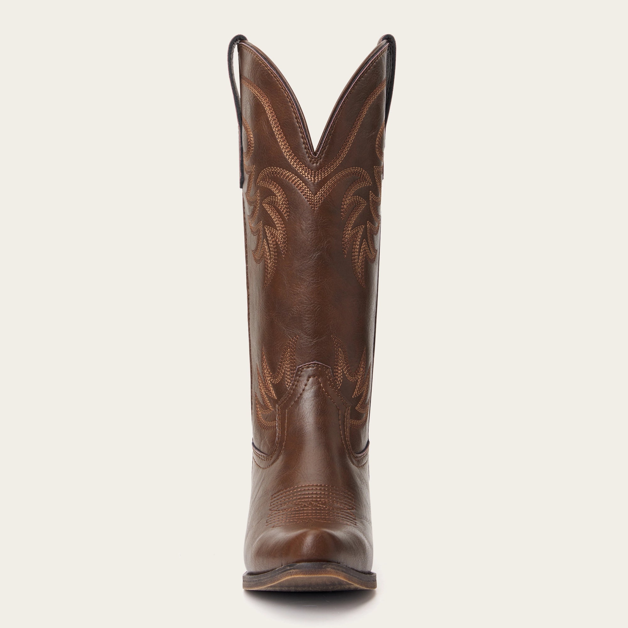 The Elizabeth - Brown Bonded Leather Classic Snip Toe Cowgirl Boots