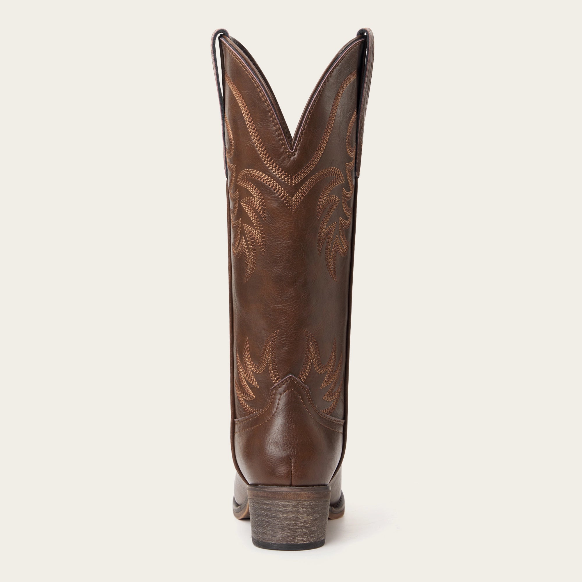 The Elizabeth - Brown Bonded Leather Classic Snip Toe Cowgirl Boots