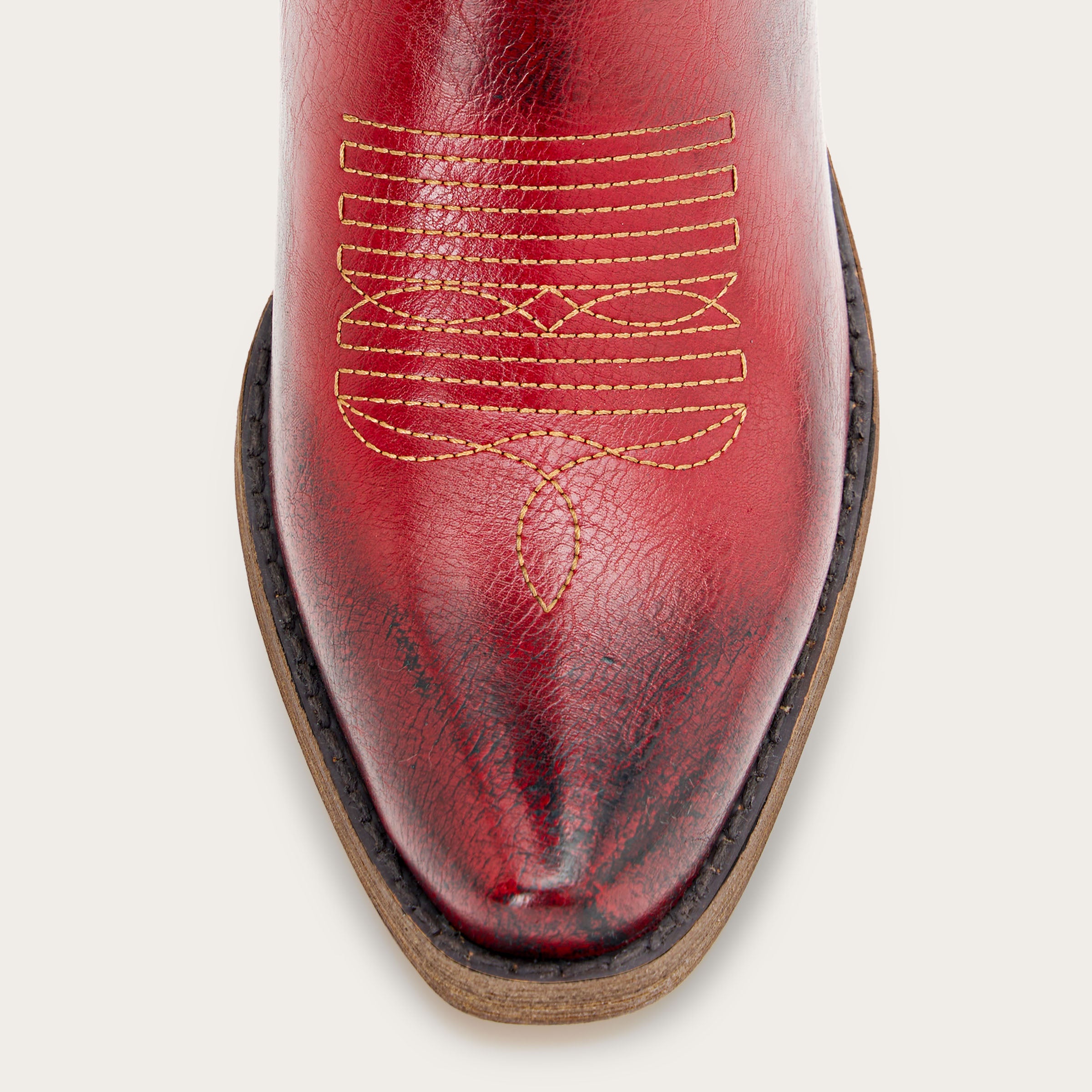 The Stella - Red Starry Embroidered Cowgirl Boots with Bold Detailing
