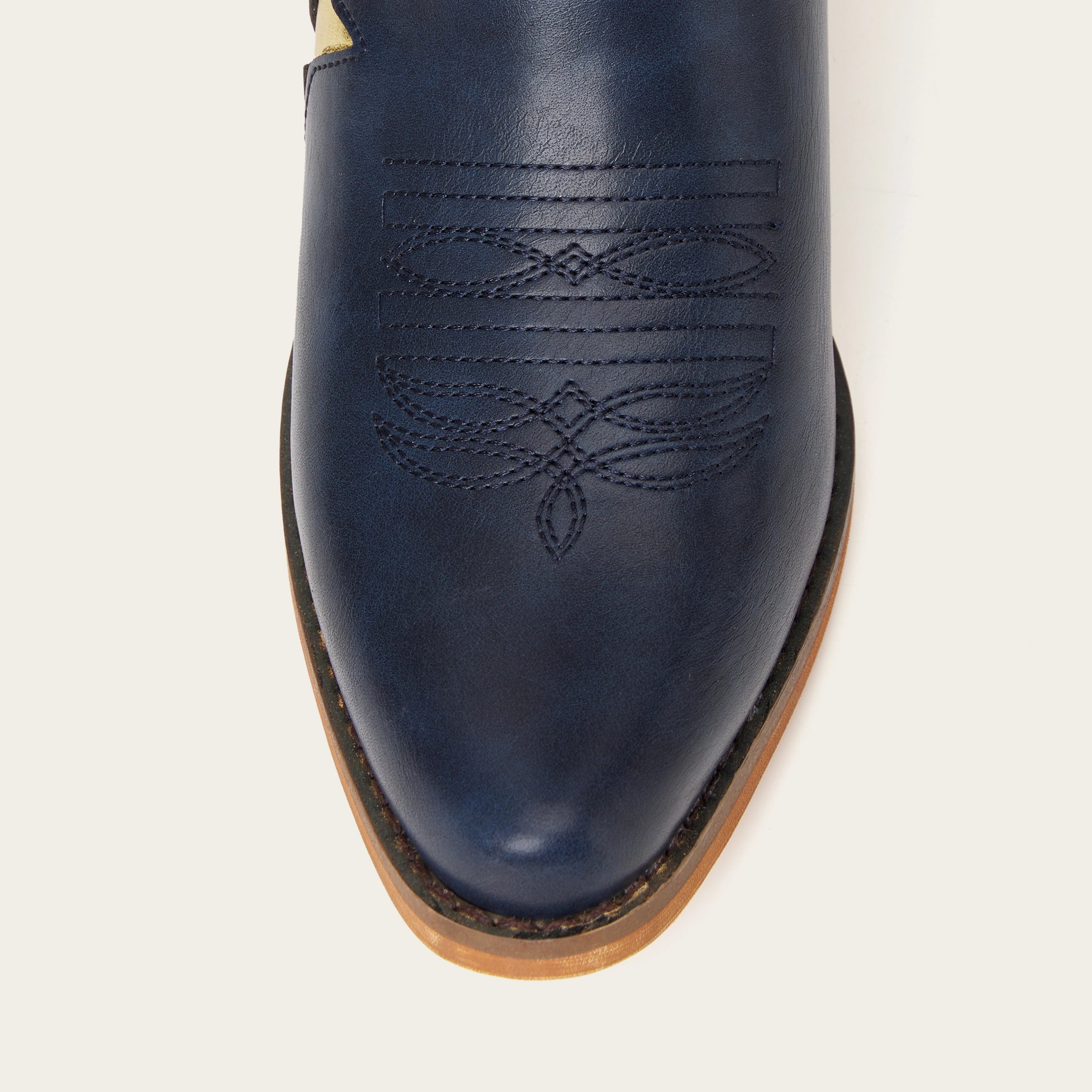 The Celestial – Midnight Blue Snip Toe Starry with Moon Cutout Tall Cowgirl Boots