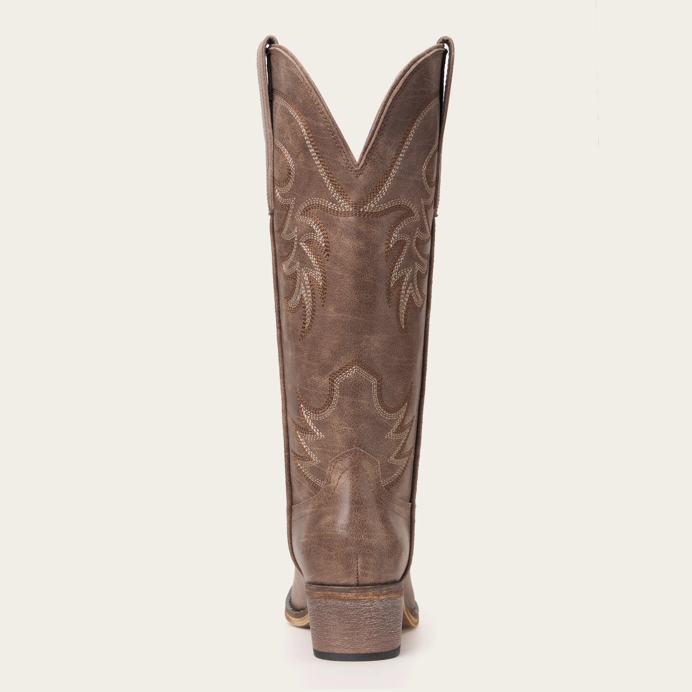 The Elizabeth - Brown Cowgirl Boots Snip Toe with Embroidered Detail