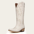 The Elizabeth - Cream Cowgirl Boots with Timeless Elegance Embroidery
