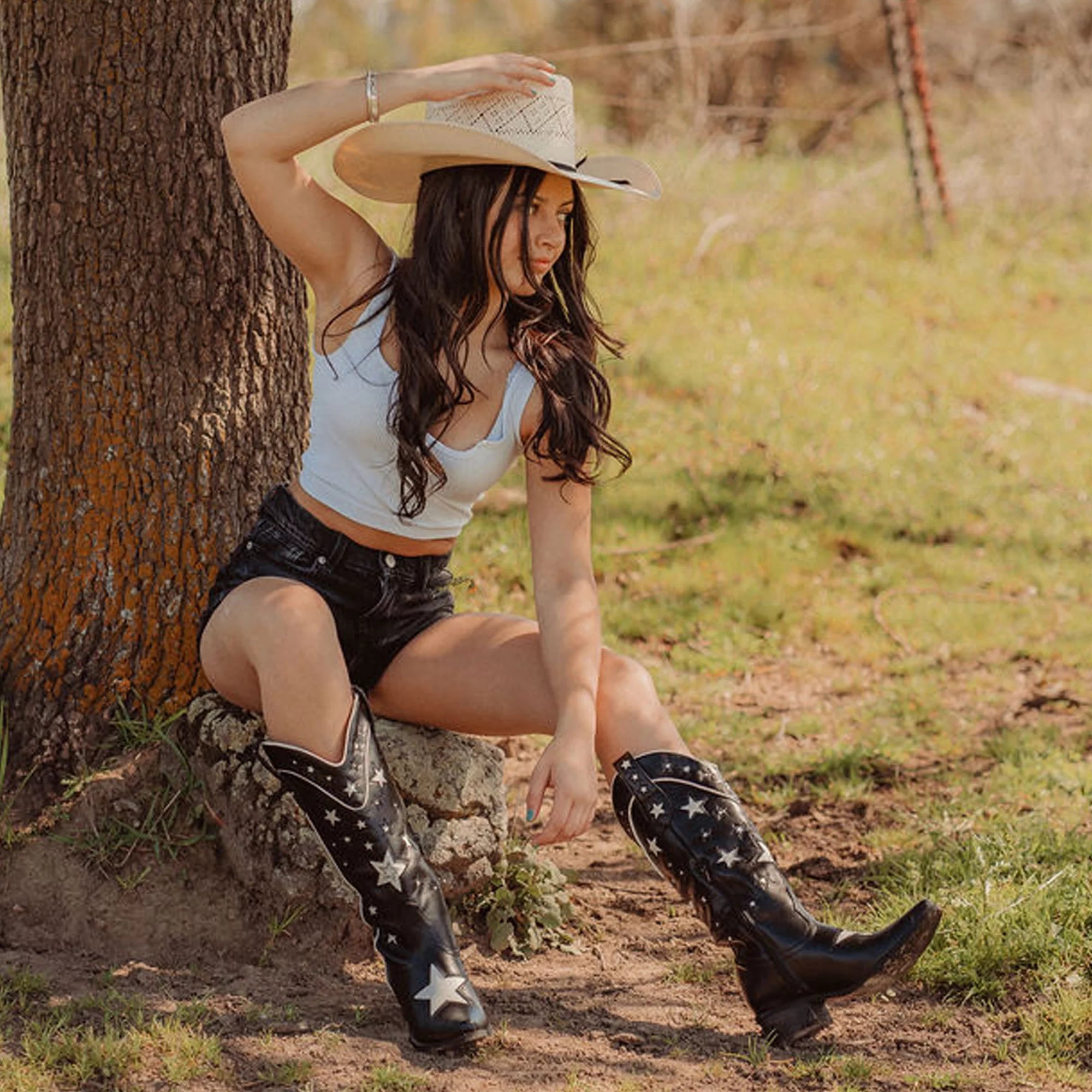 Cowgirl Boots Comfortable Line Dance Shoes The Hensley Black