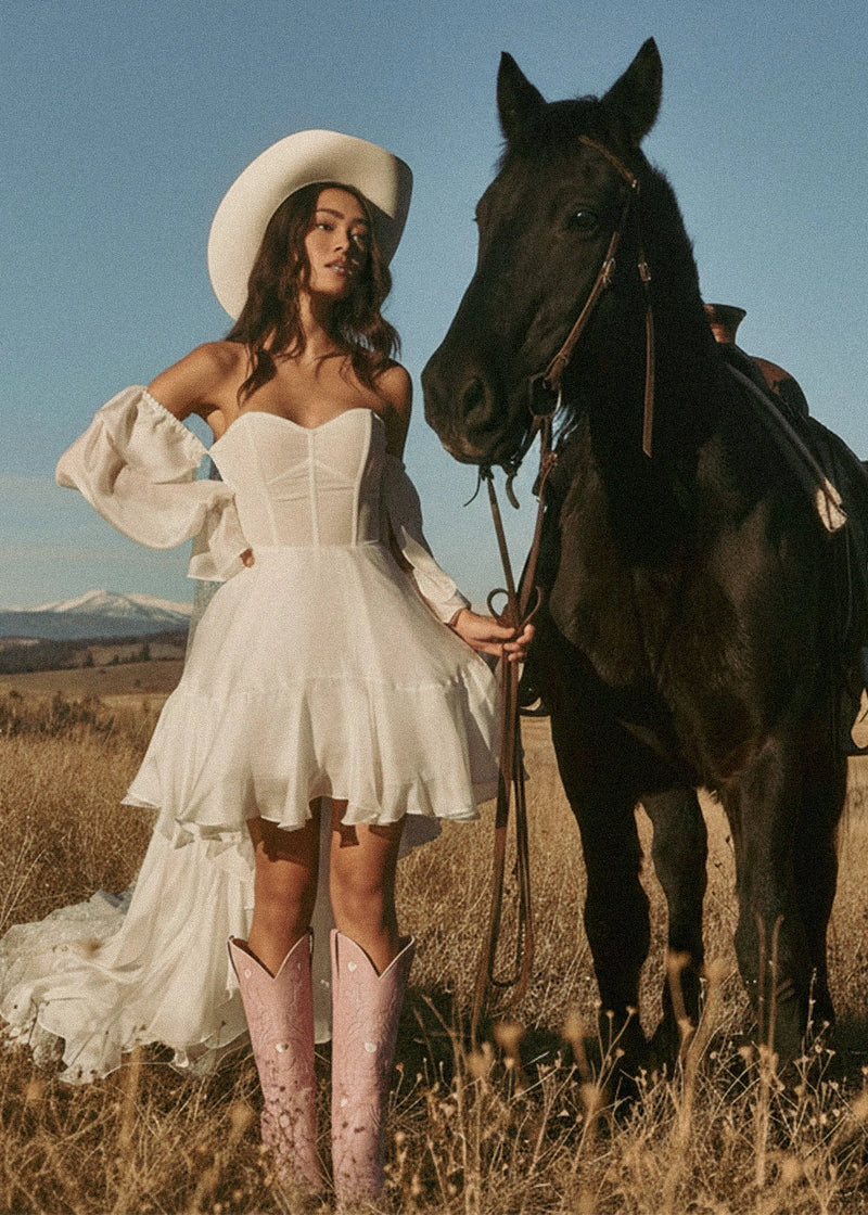 White Dress by Horse