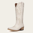 The Elizabeth - Cream Cowgirl Boots with Timeless Elegance Embroidery