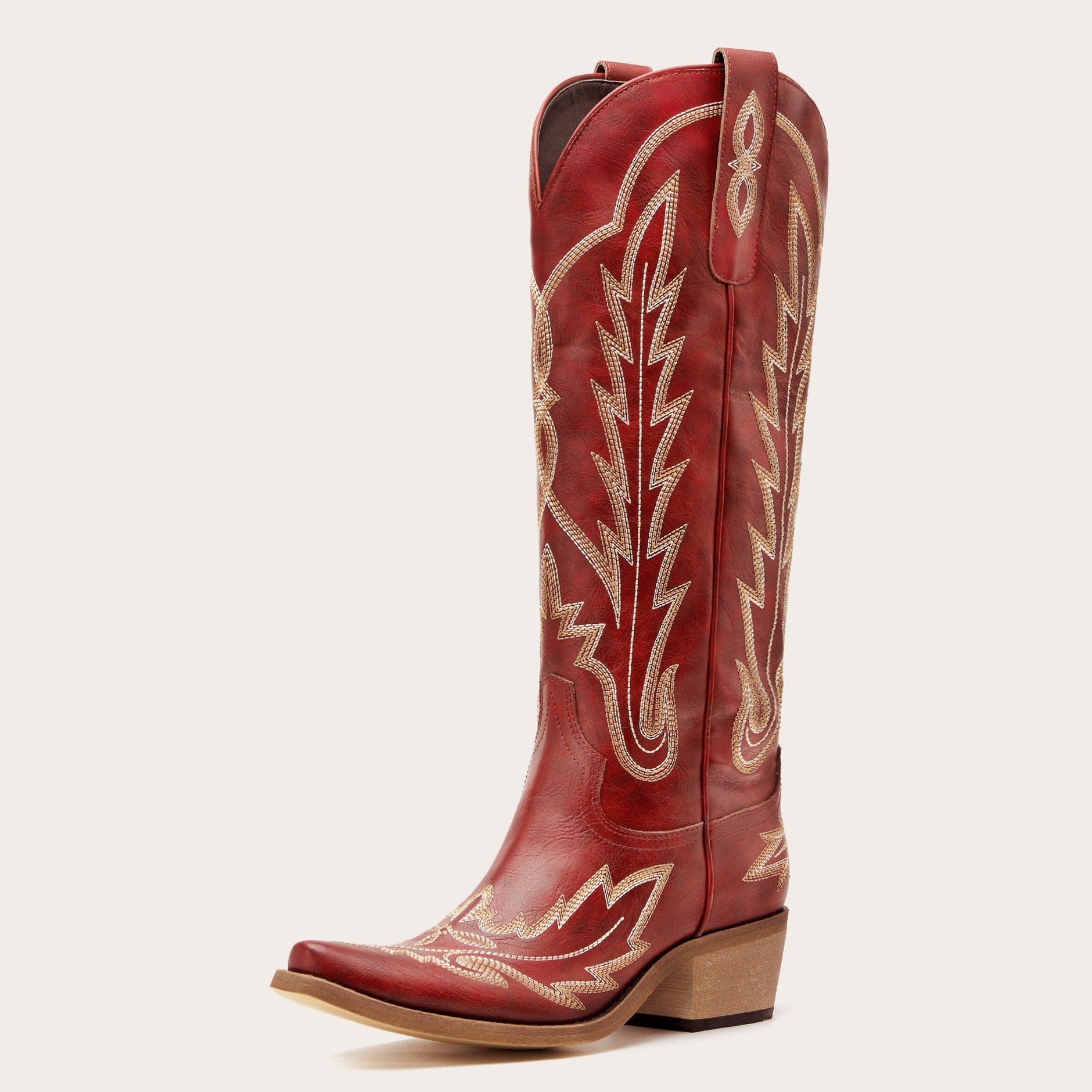 【muguet】drost border tops/RED RED BOOTS – Redtop