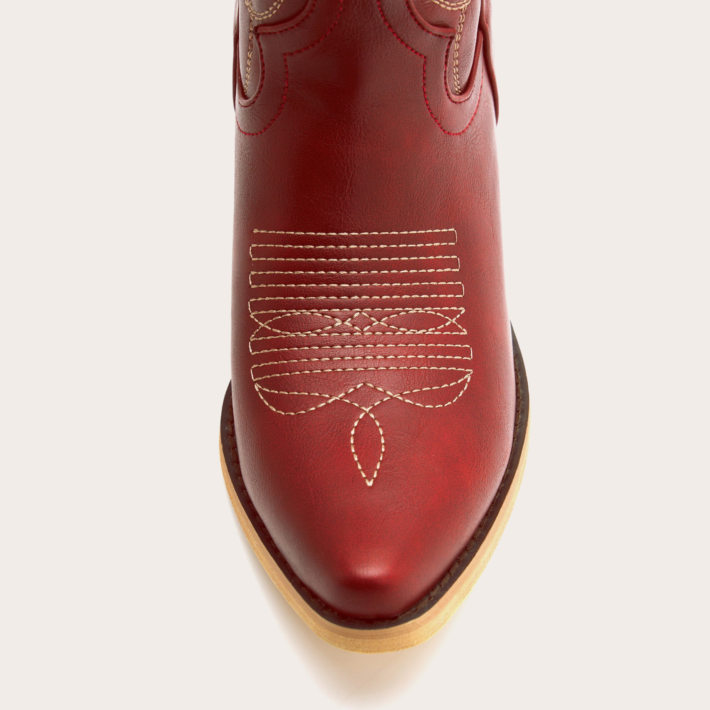 The Stella - Red Starry Embroidered Cowgirl Boots with Bold Detailing