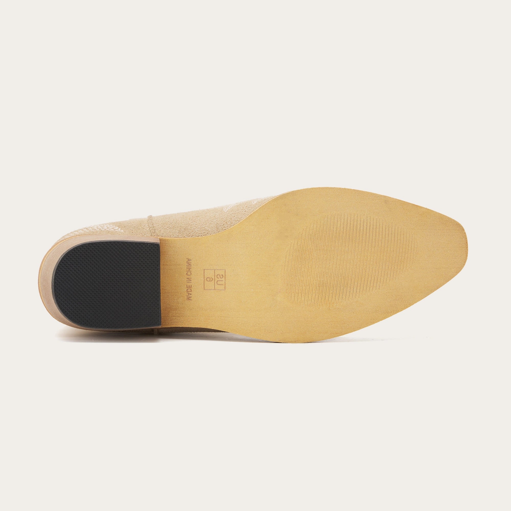 The Dakota - Beige Suede Cowgirl Booties with Classic Western Charm