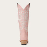 The Missie – Pink Embroidered Cowgirl Boots with Pearls and Elegant Western Flair