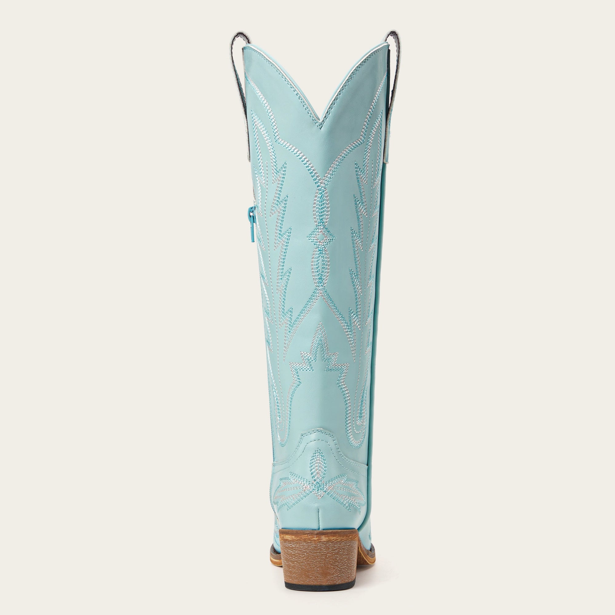 The Rosemary - Blue Classic Tall Cowgirl Boots with Embroidery