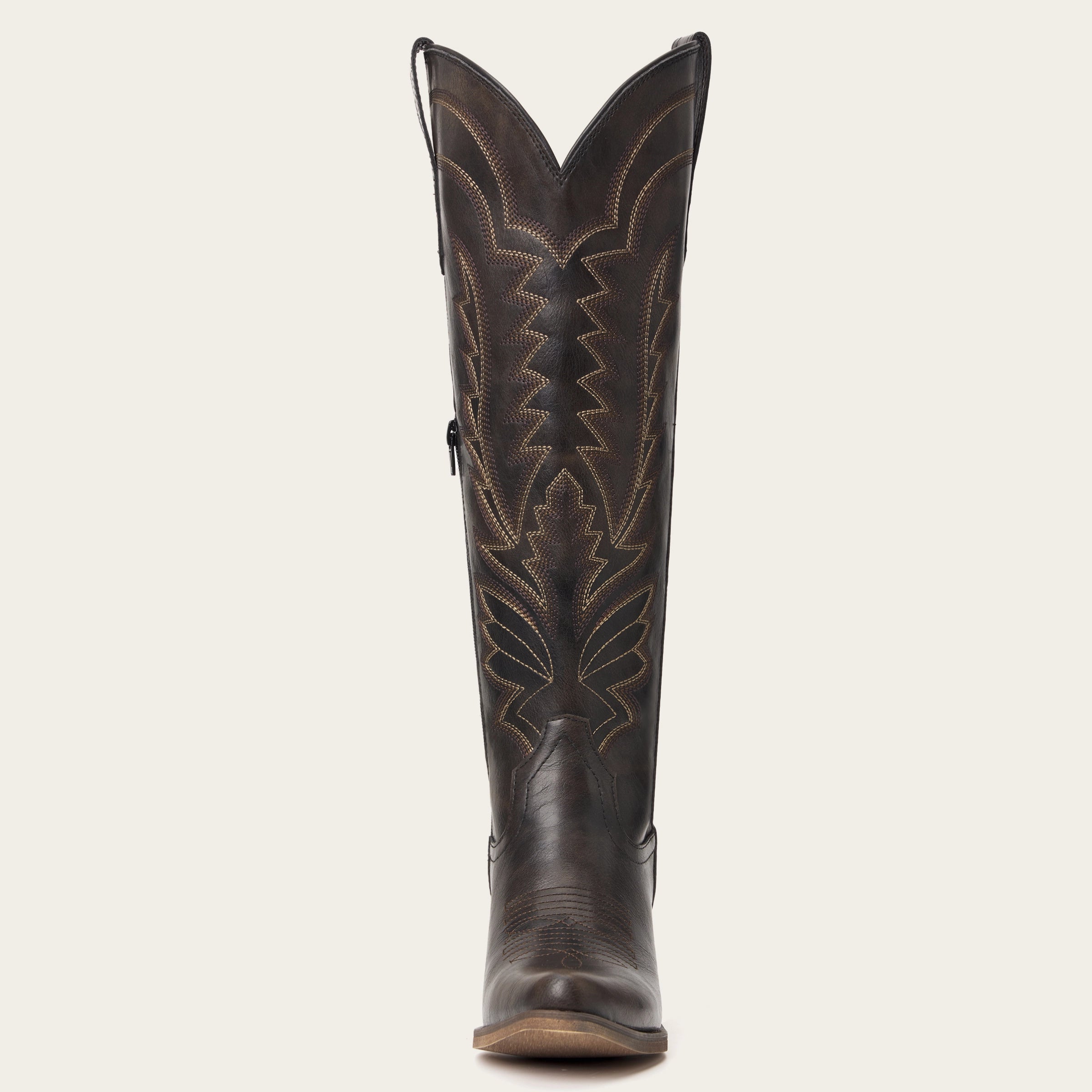 The Laurey - Espresso Embroidered Cowgirl Boots with Classic Western Flair