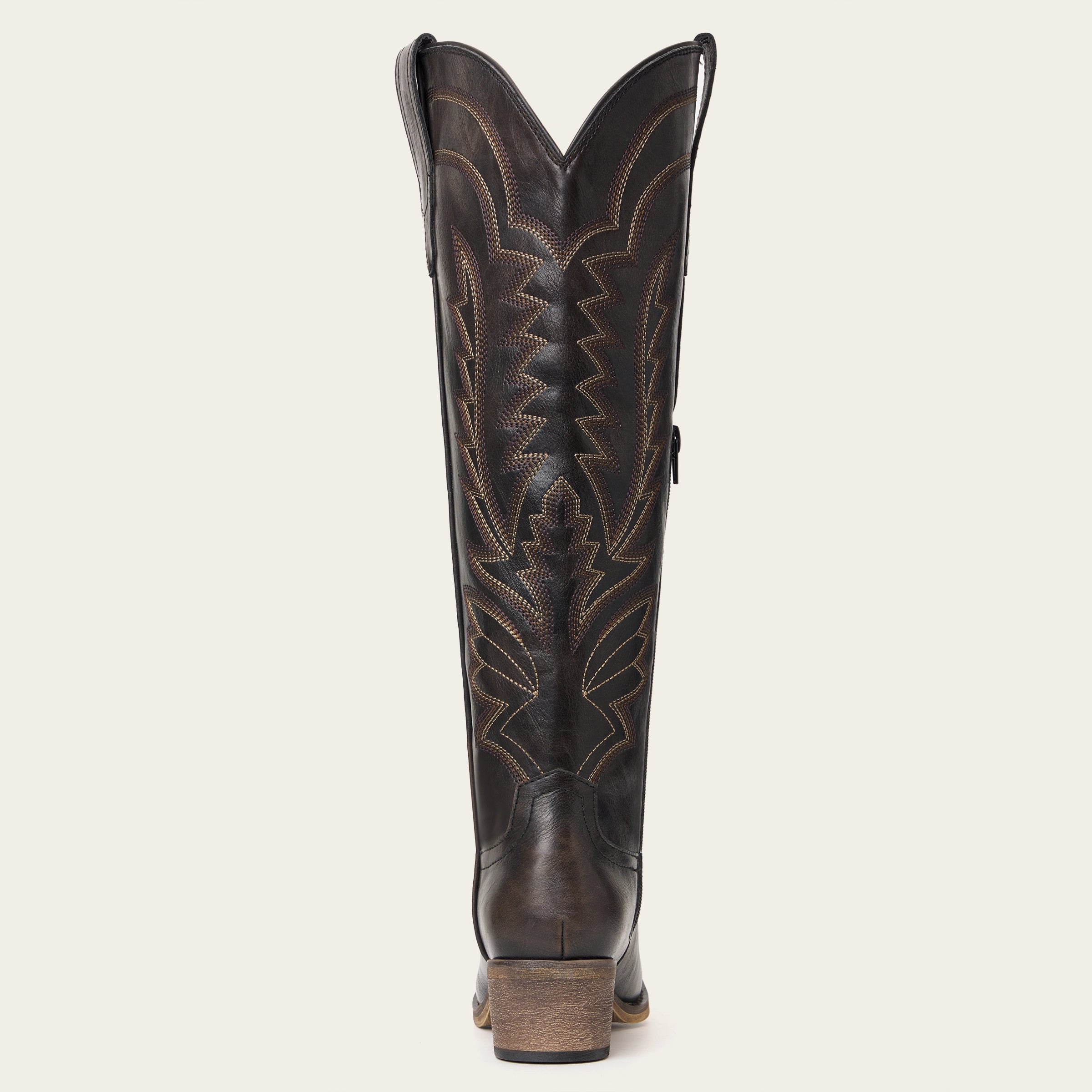The Laurey - Espresso Embroidered Cowgirl Boots with Classic Western Flair