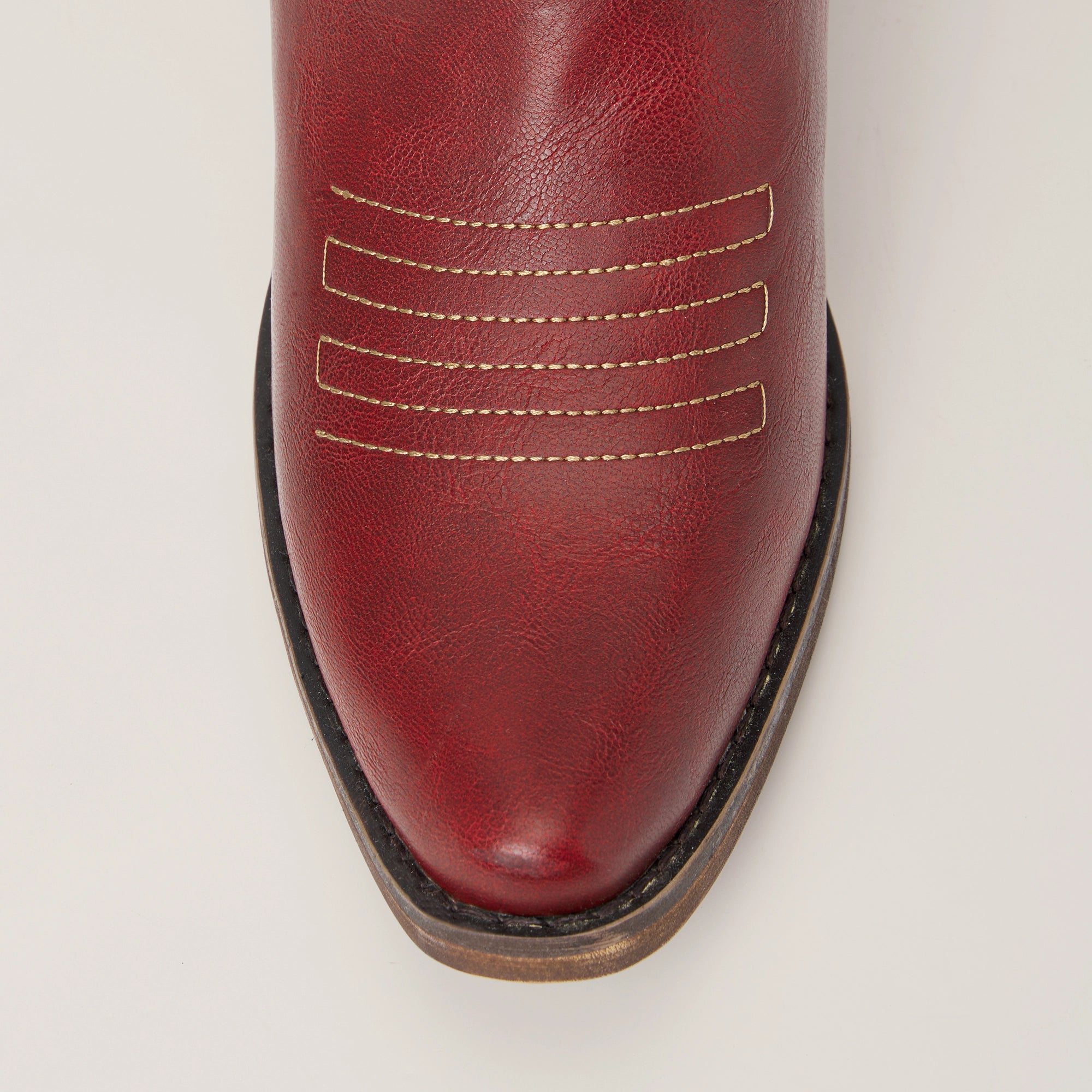 The Withersteen – Red Tall Cowgirl Boots with Bold Embroidery and Lace-Up Back