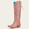 The Cattle - Dusty Rose Tall Wide Calf Western Boots with Tonal Embroidery