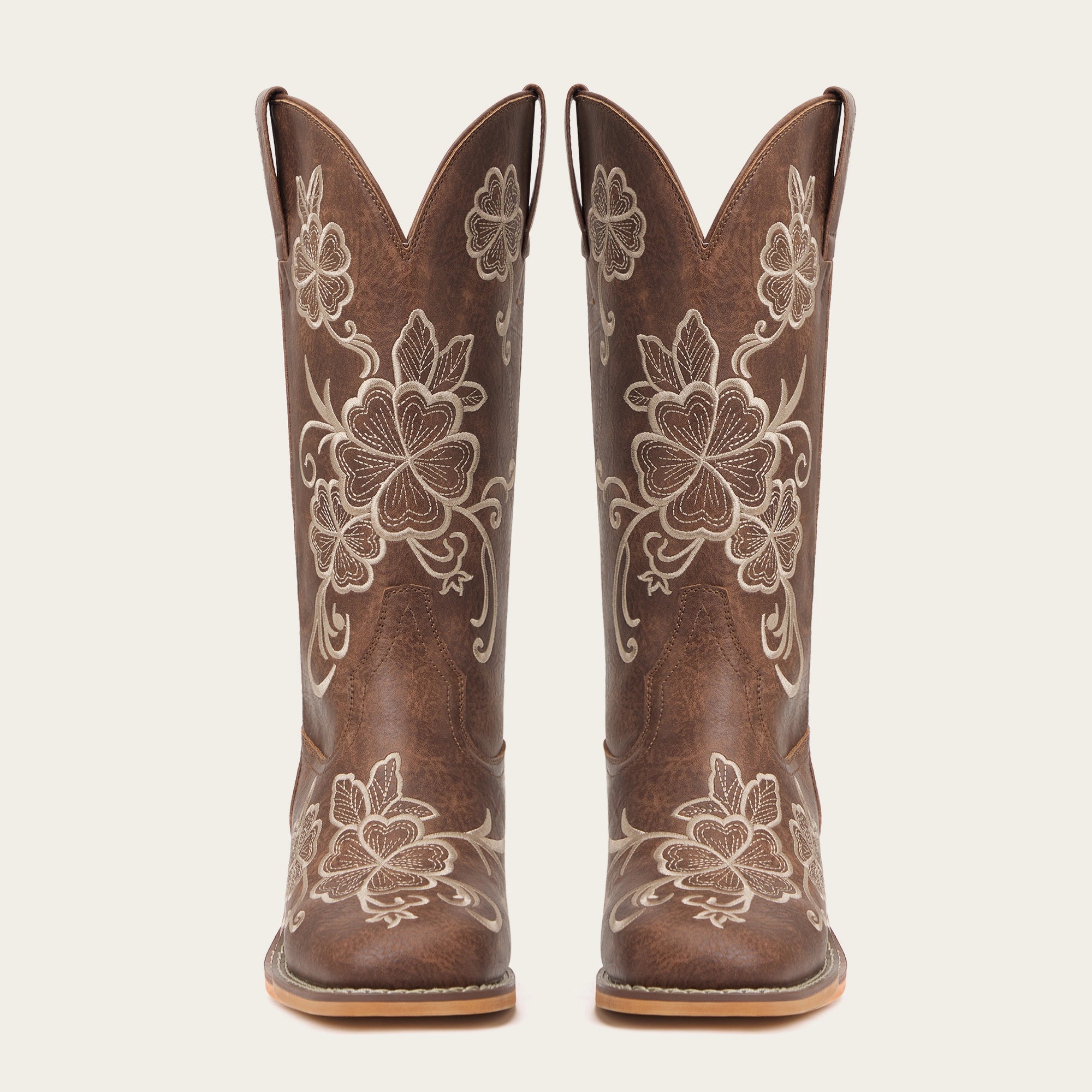 The Magnolia – Floral Square Toe Cowgirl Boots