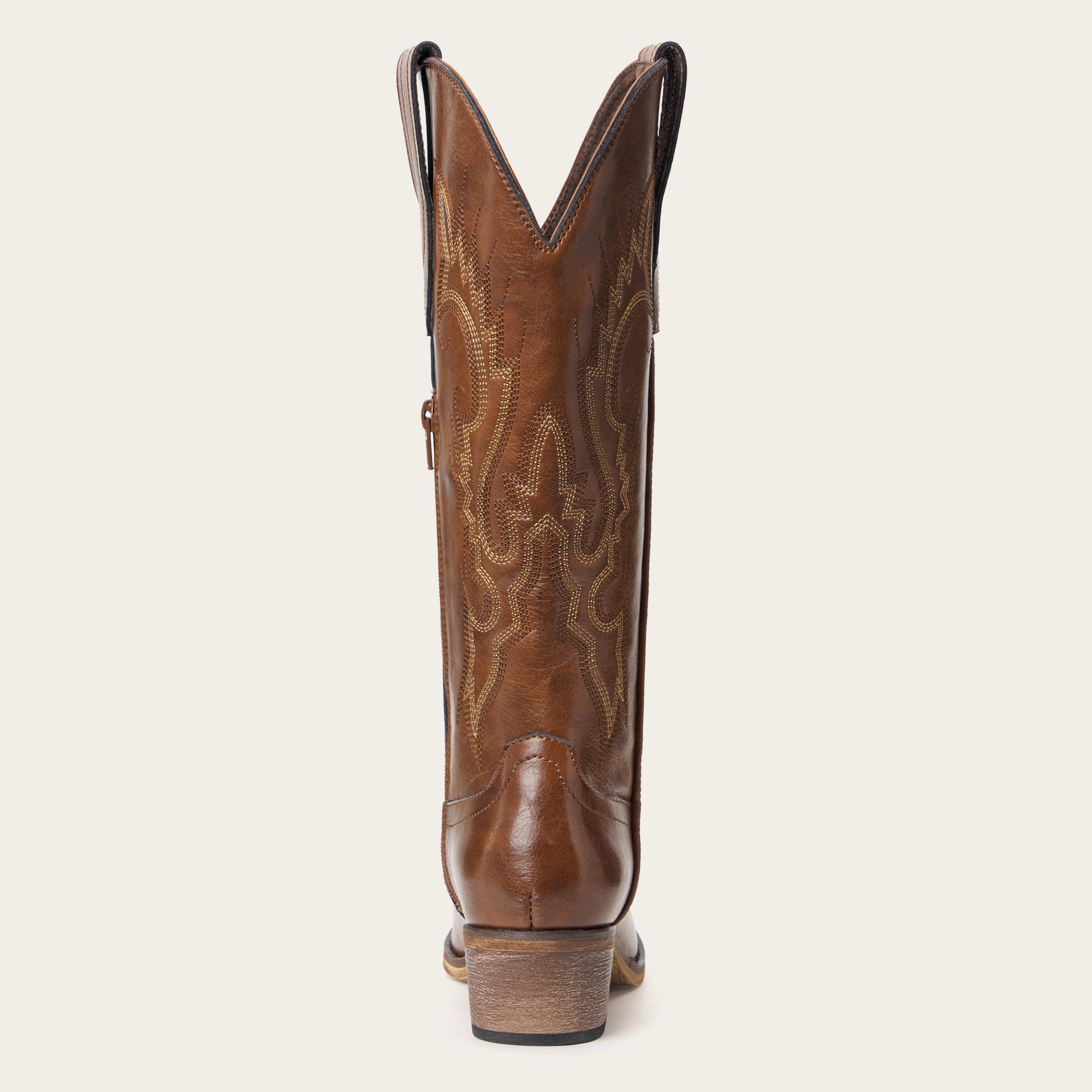 The Phoenix - Brown Short Tall Cowboy Boots with Classic Western Embroidery