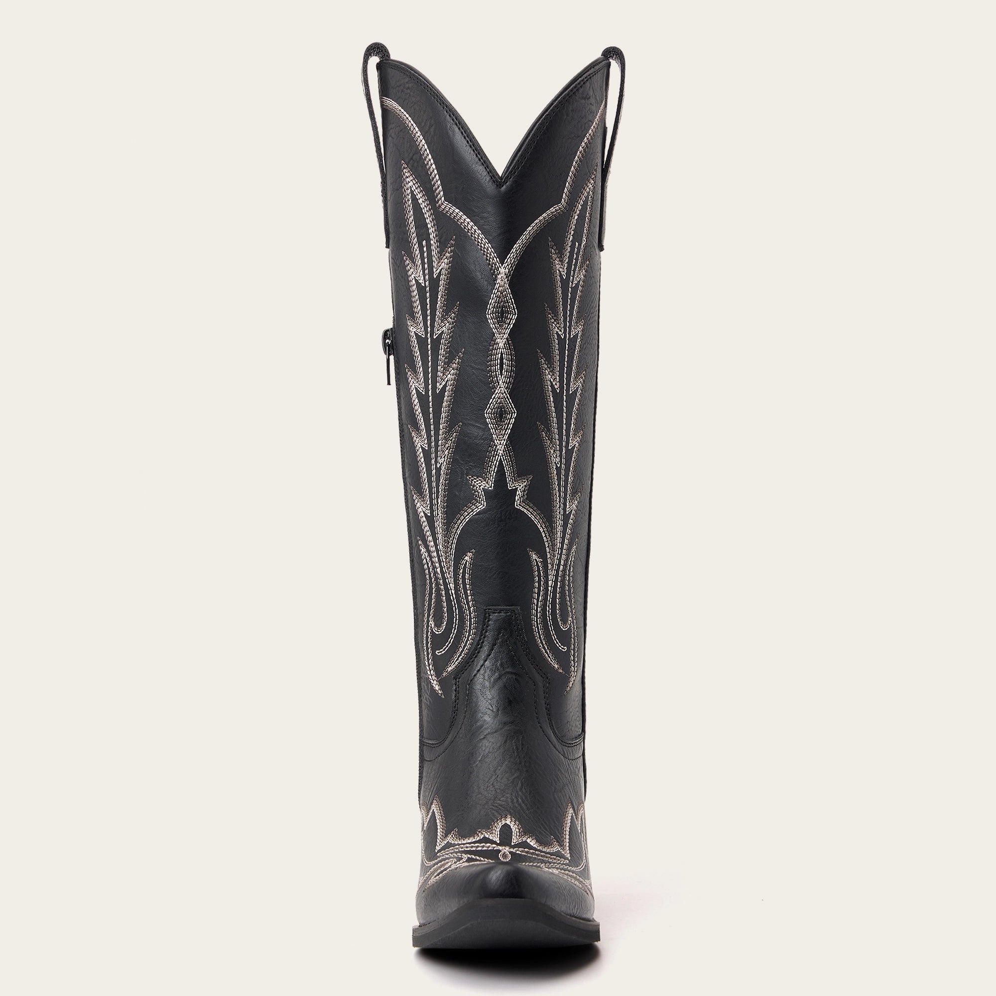 The Rosemary – Black Lightning Embroidered Cowgirl Boots