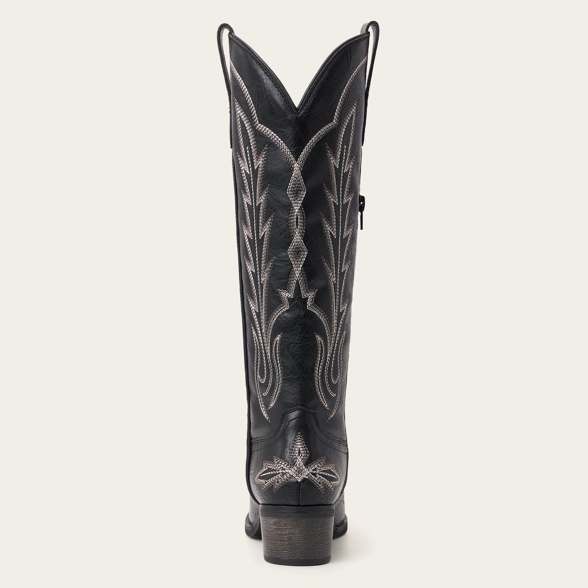 The Rosemary – Black Lightning Embroidered Cowgirl Boots