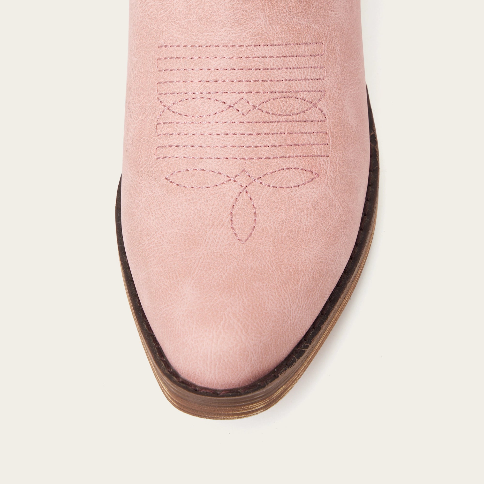 The Withersteen – Blush Pink Adjustable Wide Calf Snip Toe Tall Western Cowgirl Boots