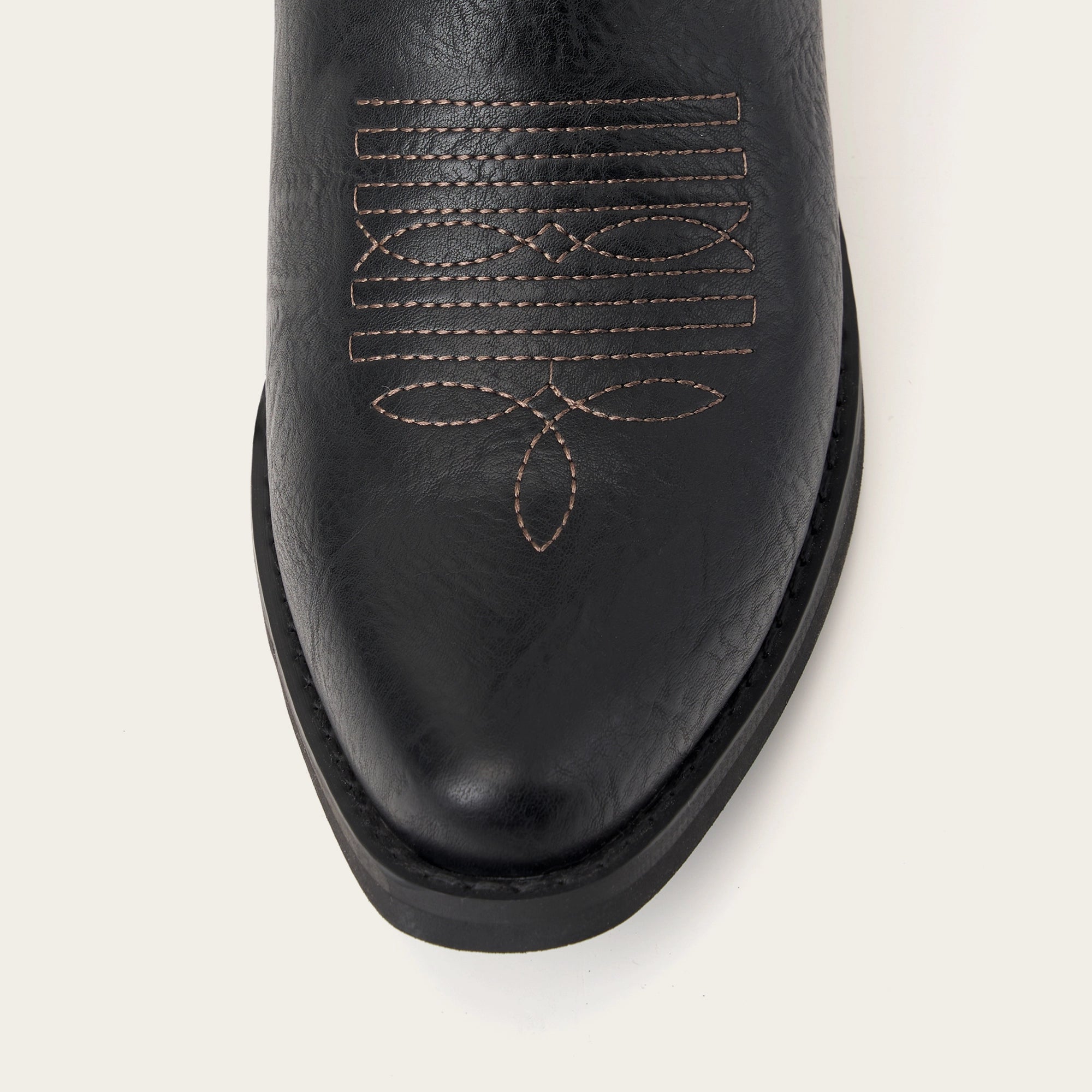 The Withersteen - Black Adjustable Wide Calf Snip Toe Tall Western Cowgirl Boots