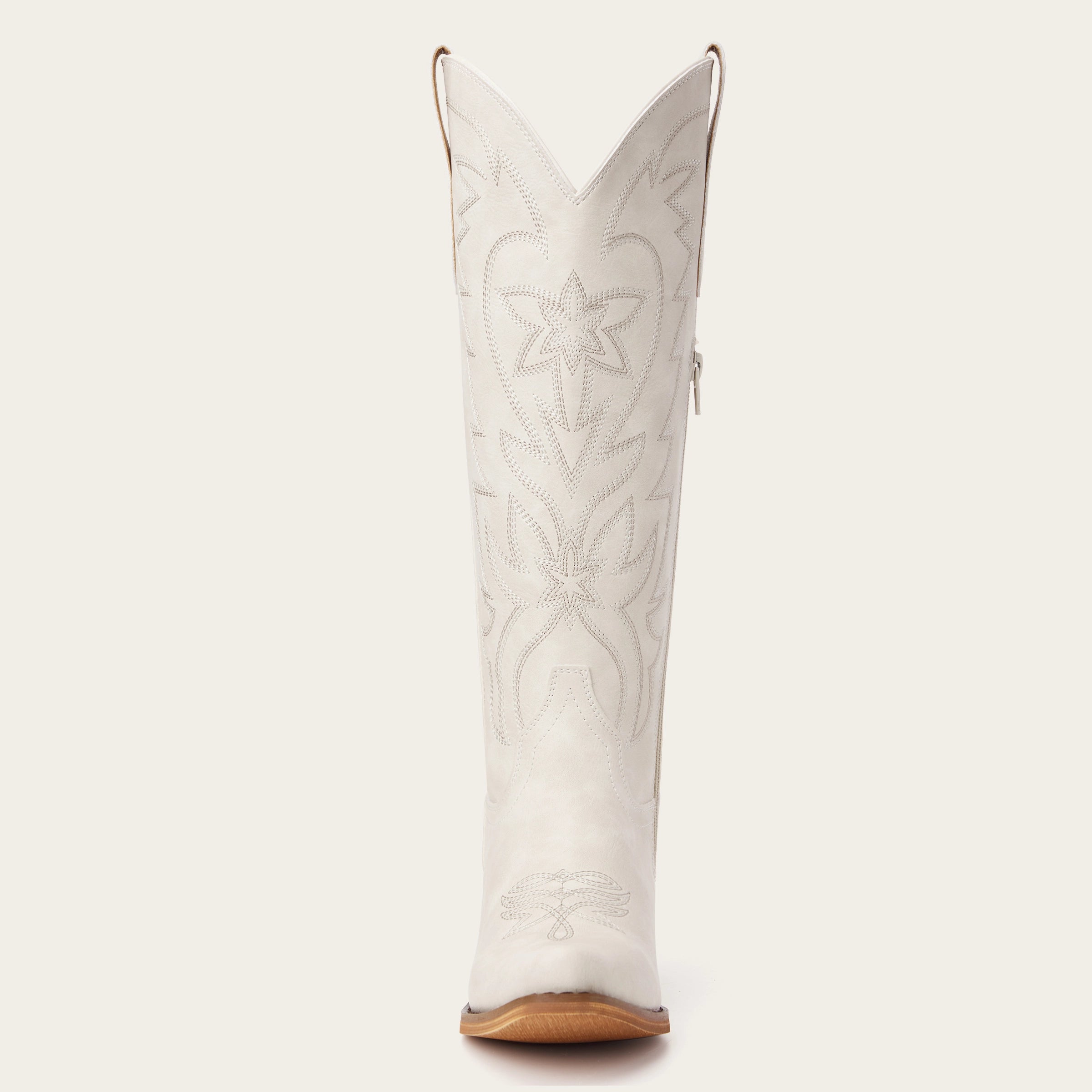 The Molly Wood – Brown Starburst Embroidered Snip Toe Tall Western Cowgirl Boots