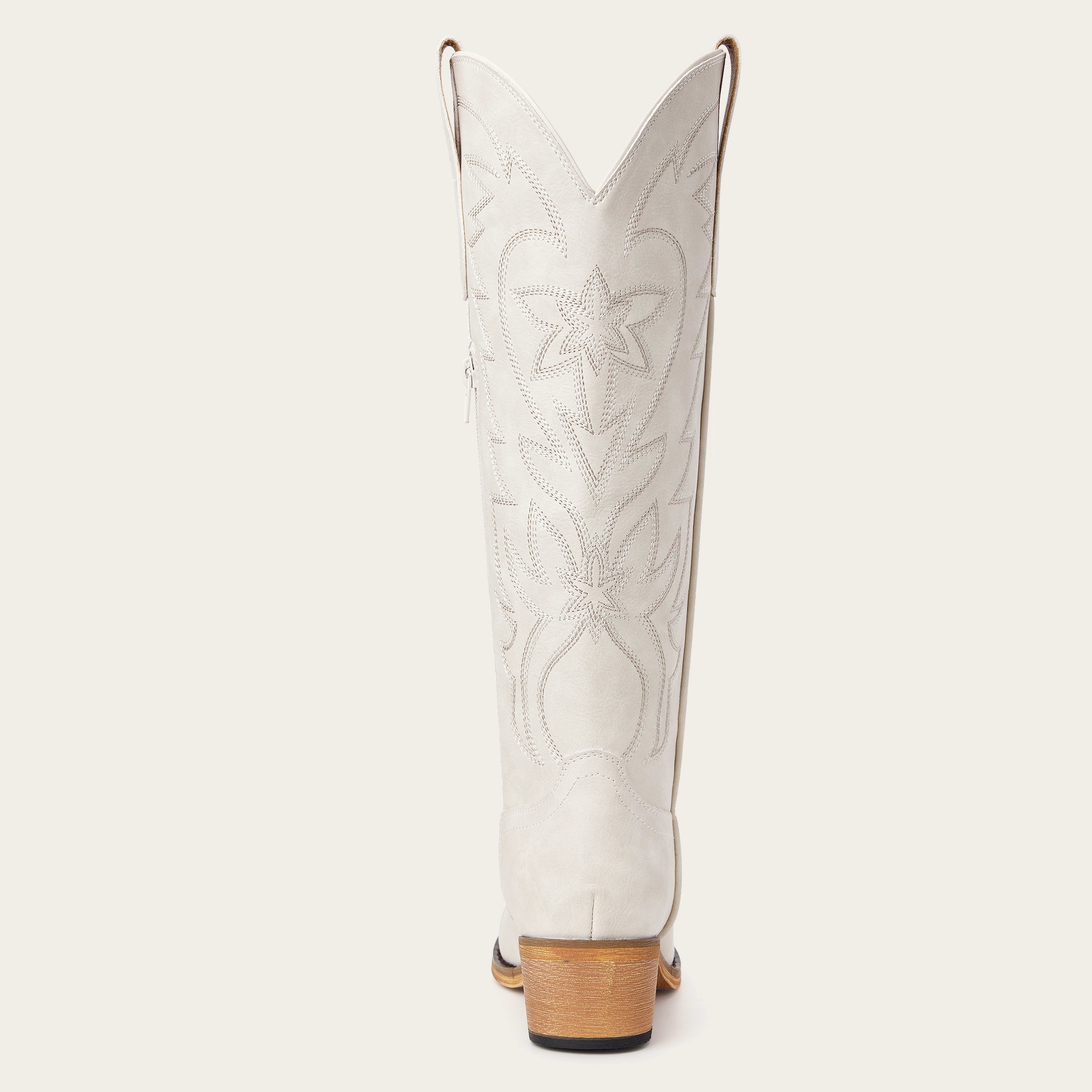 The Molly Wood – Brown Starburst Embroidered Snip Toe Tall Western Cowgirl Boots