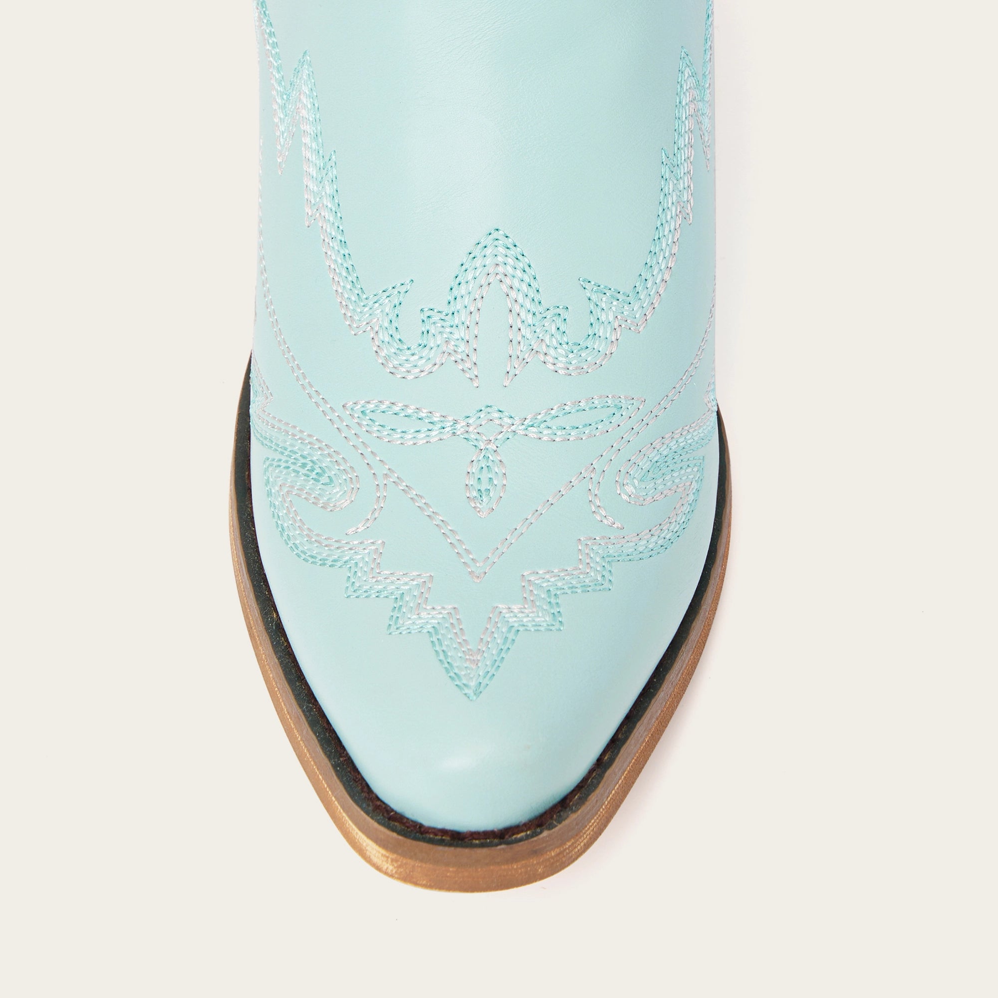 The Rosemary - Sky Blue Embroidered Tall Western Cowgirl Boots with Side Zipper