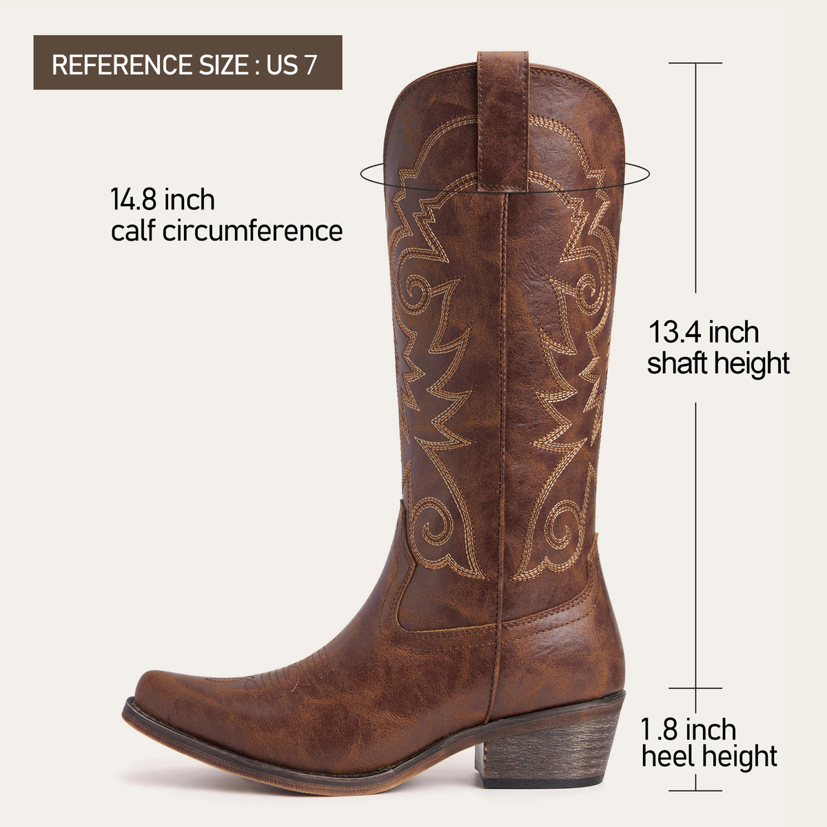 The Cassidy - Cognac Embroidered Snip Toe Western Cowgirl Boots