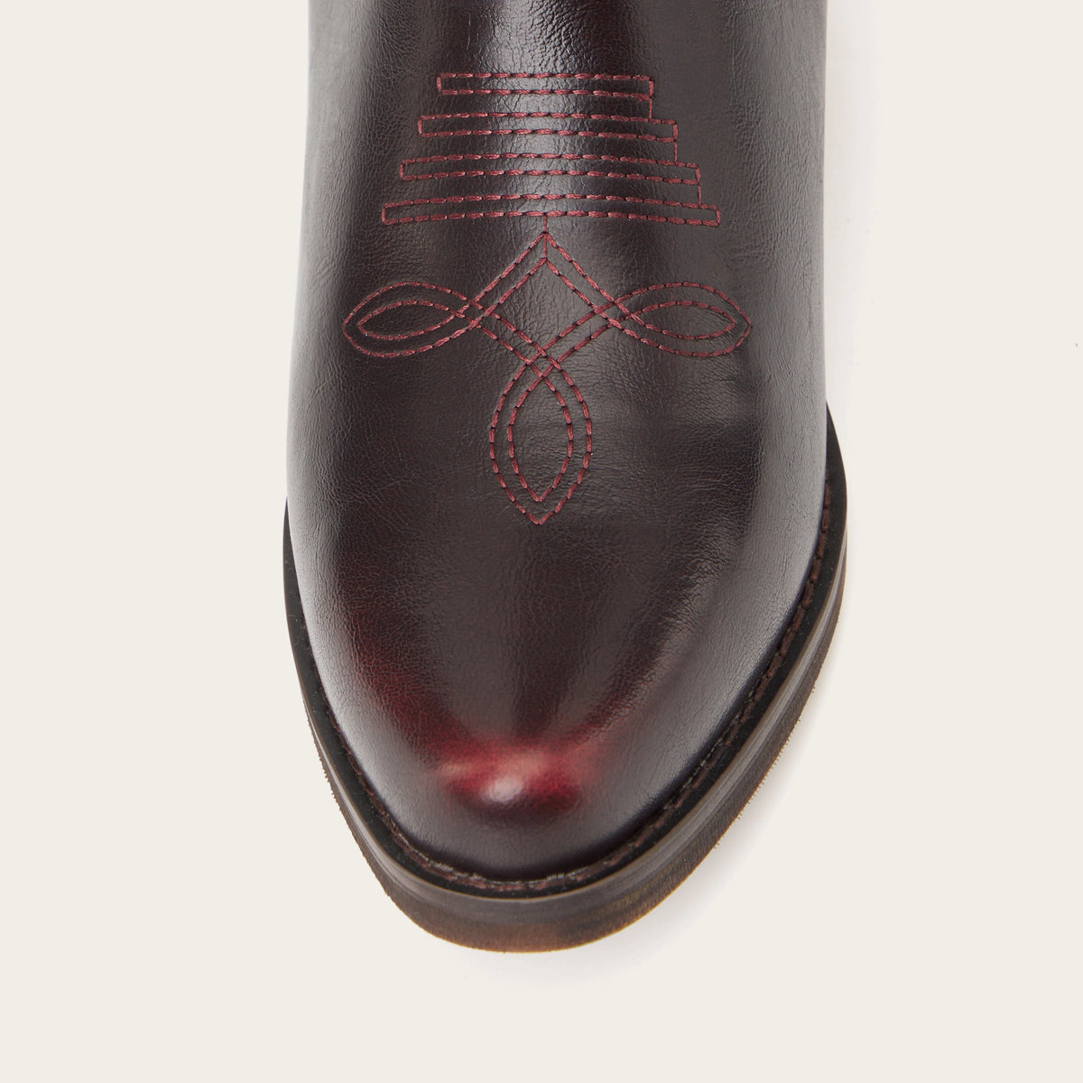 The Roswell - Mahogany Tall Embroidered Cowgirl Boots with Side Zipper