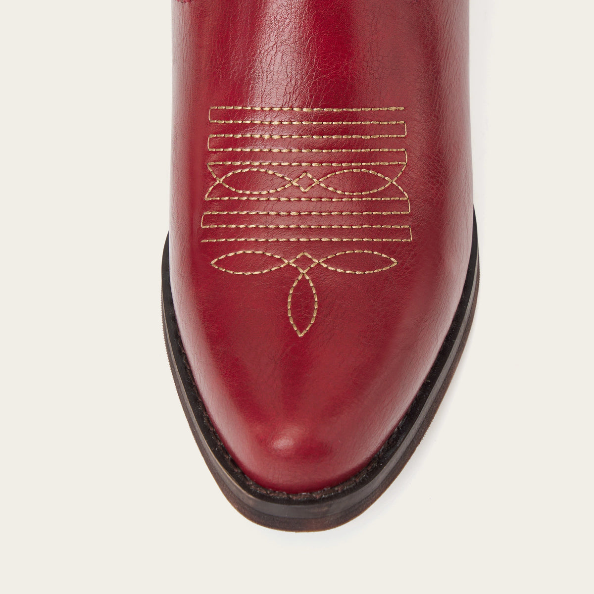 The Loretta - Red Flame Embroidered Cowgirl Boots with Side Zipper