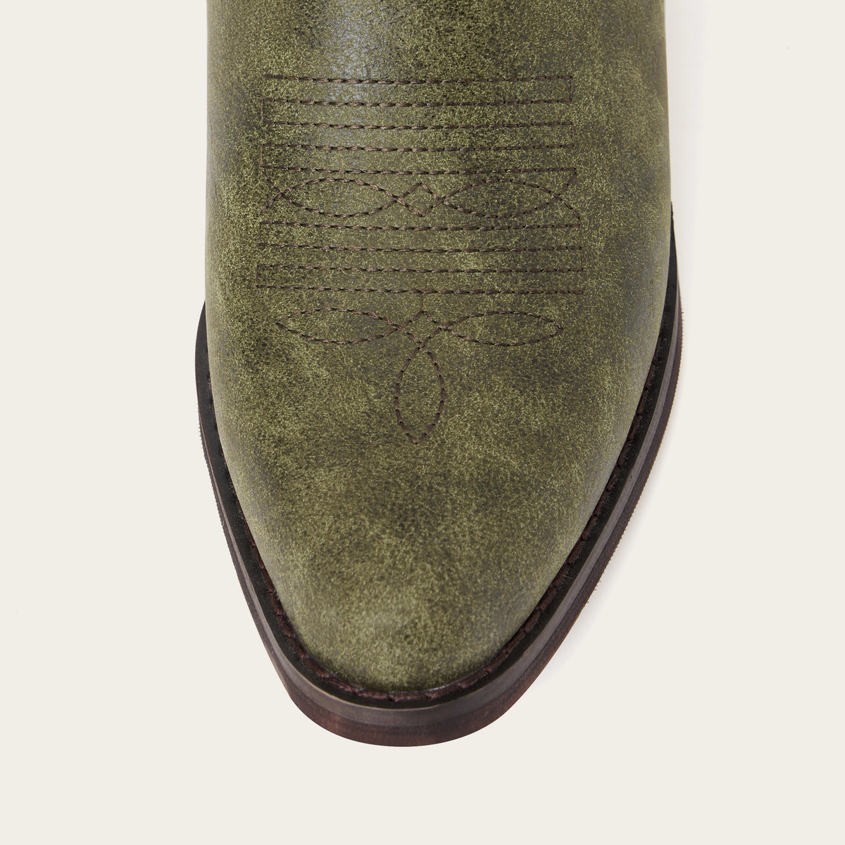 The Withersteen - Olive Adjustable Wide Calf Soft Snip Toe Tall Western Cowgirl Boots