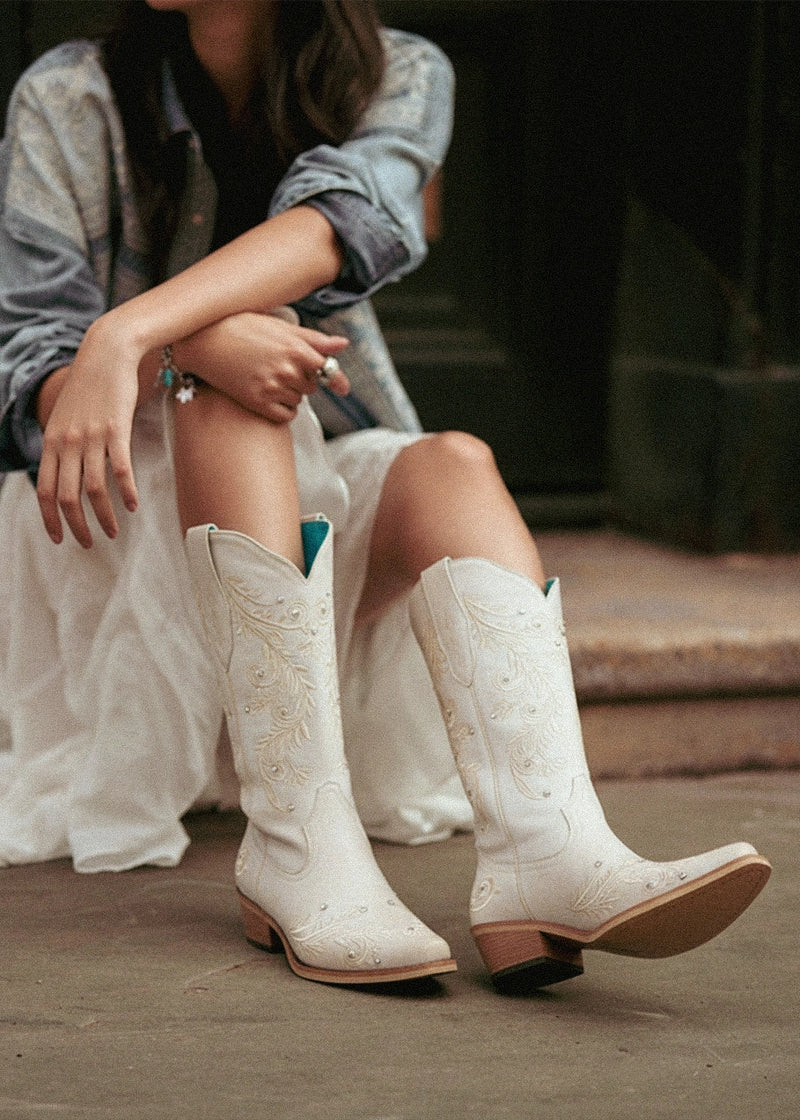 Vintage Embroidered Boots