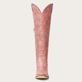 The Cattle – Dusty Rose Tall Western Boots with Tonal Embroidery