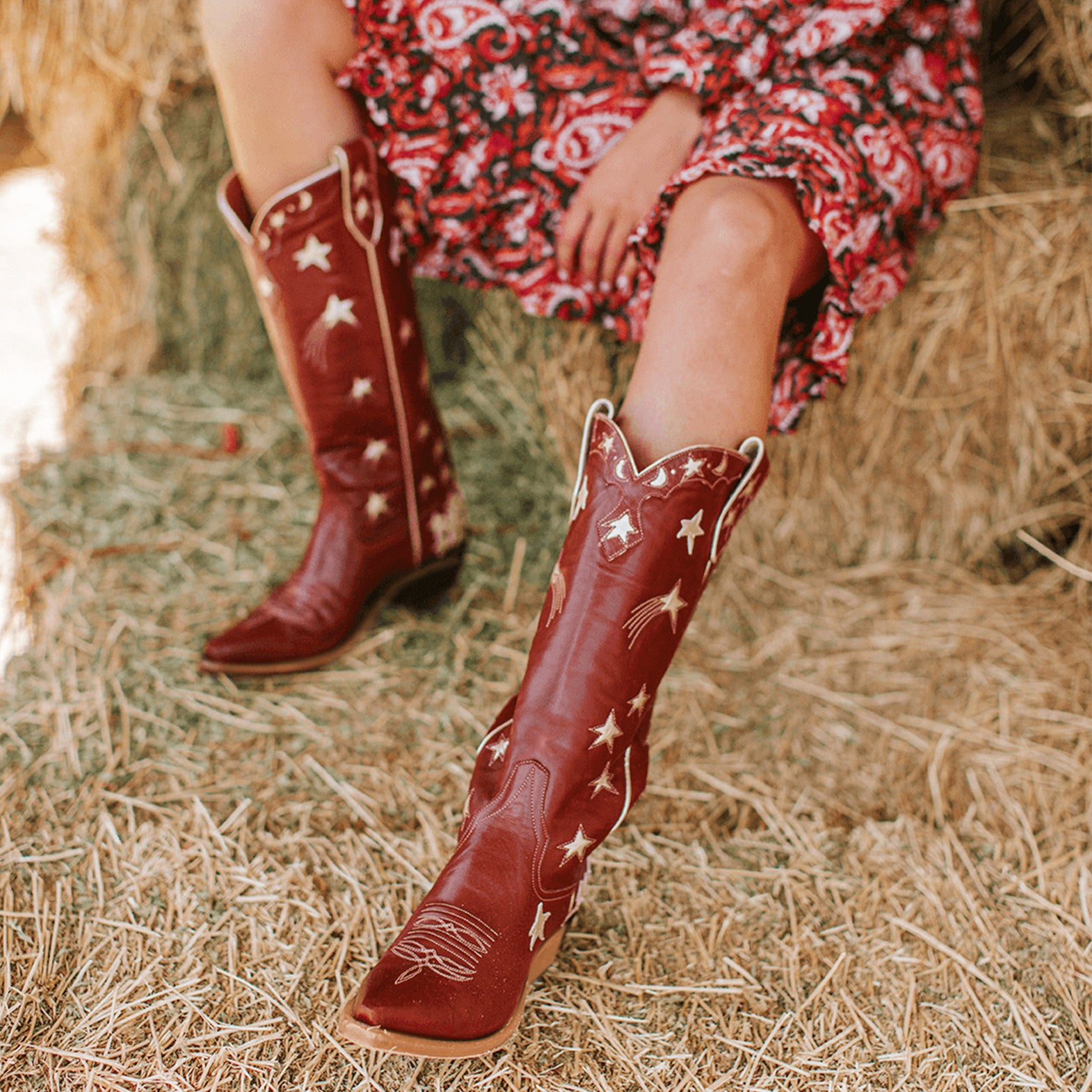 Embroidered Tall Cowgirl Boots
